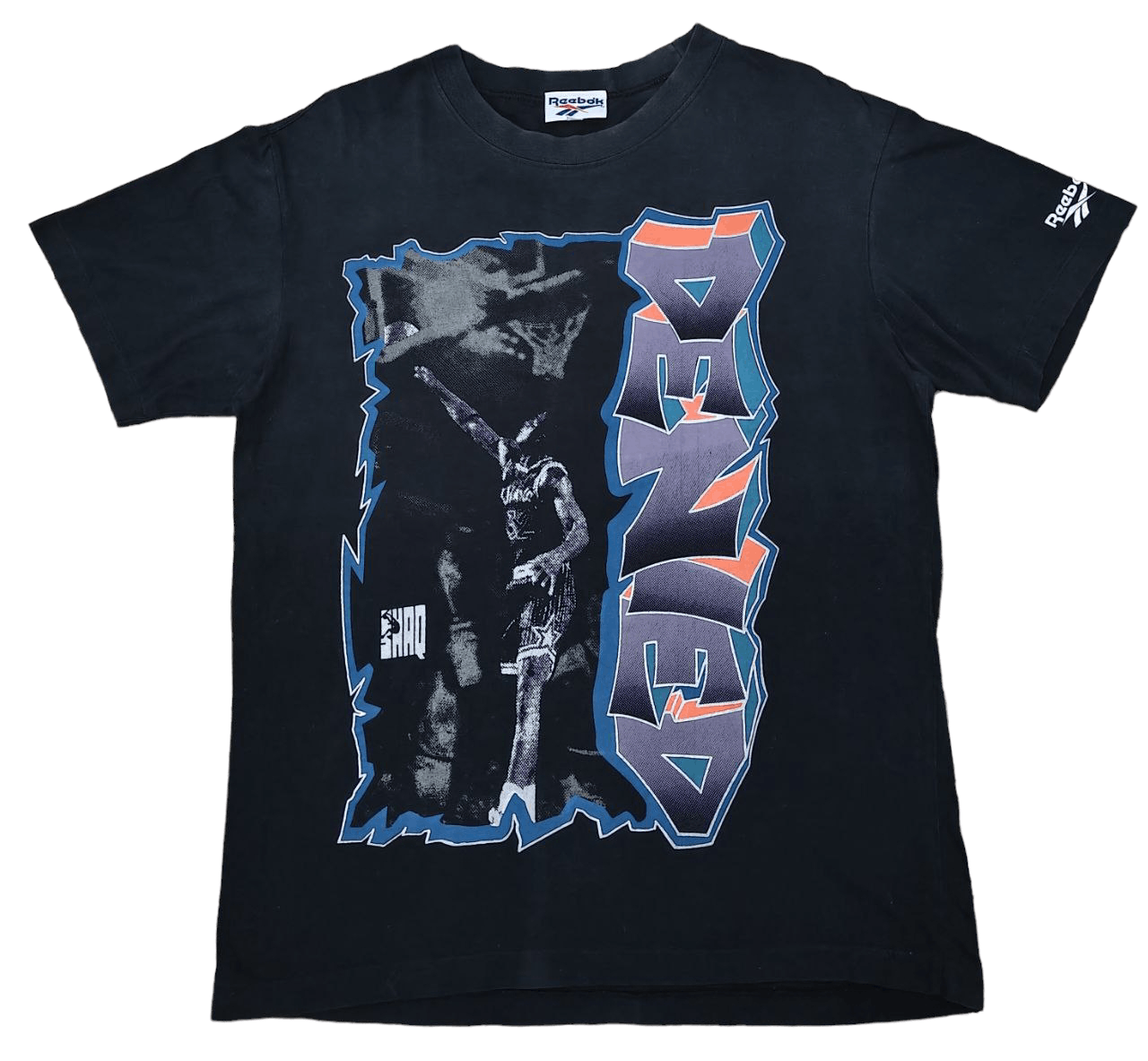 image of Vintage Single Stitch Shaq Nba Reebok T in Black, Men's (Size Medium)