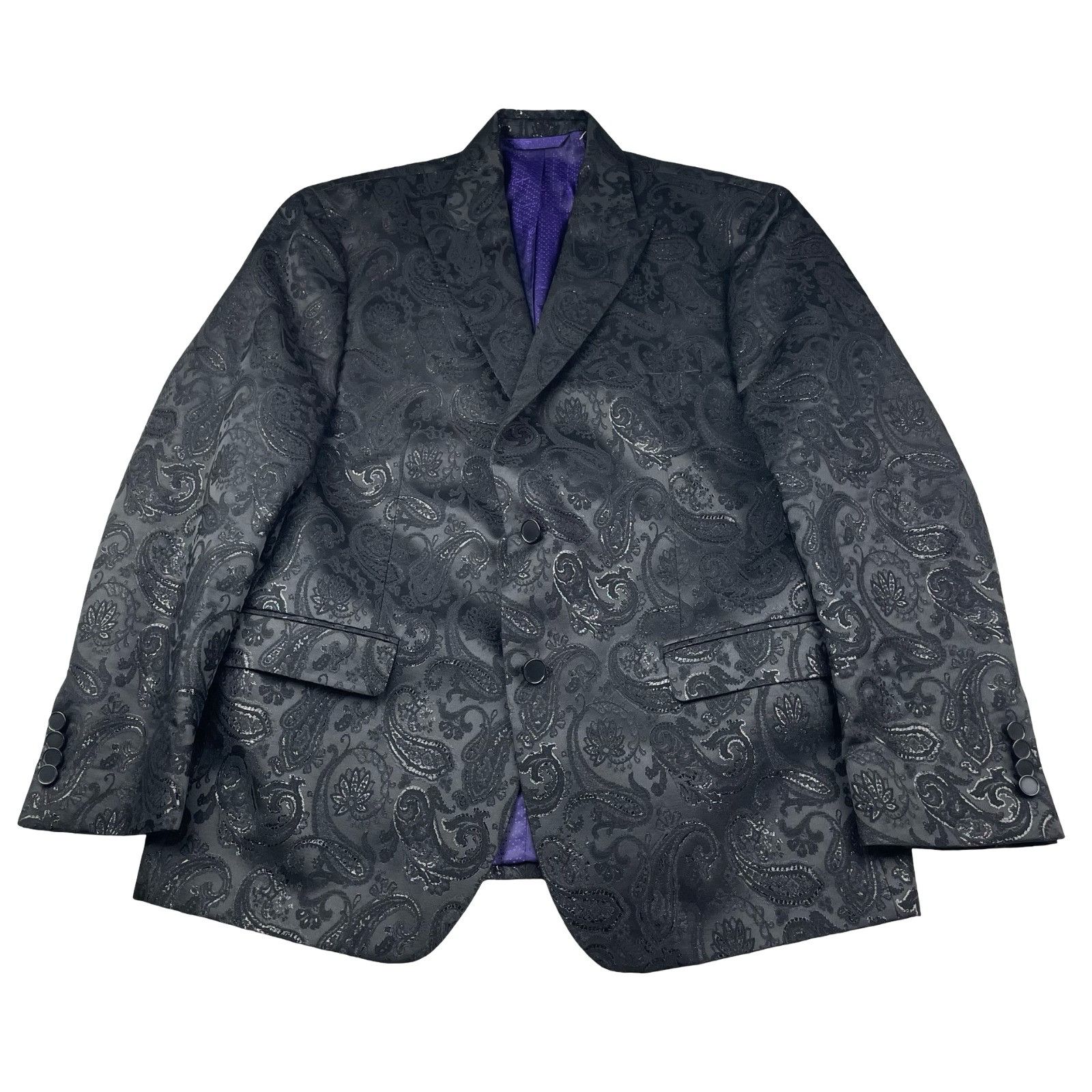 Robert Graham NEW Robert Graham Men's Metallic 2-Button Blazer Black Paisl Size 42R - 2 Thumbnail