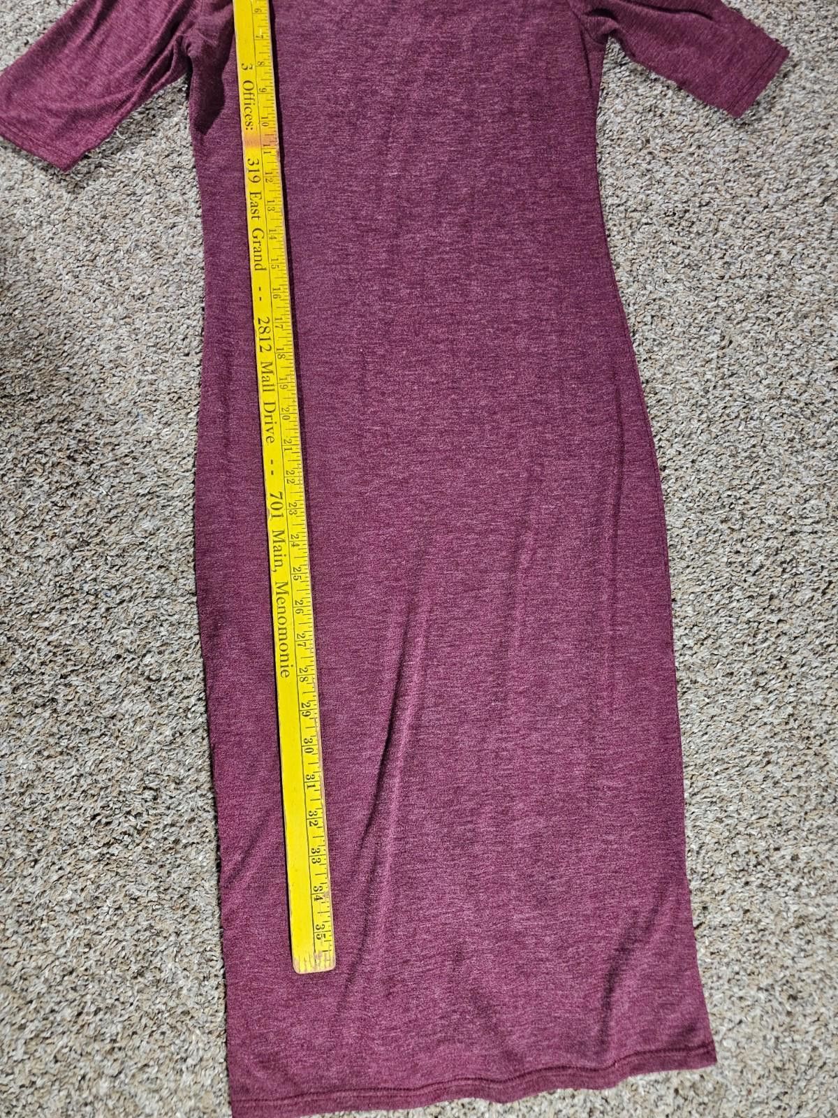 Other LuLaRoe Long XXS Wine Color Dress Size XXS / US 00 / IT 34 - 3 Thumbnail