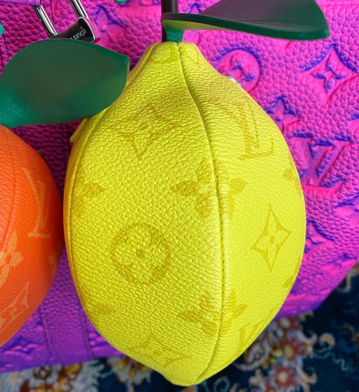 Louis Vuitton × Virgil Abloh LOUIS VUITTON M81197 LEMON POUCH / BAG CHARM  (RARE) | Grailed