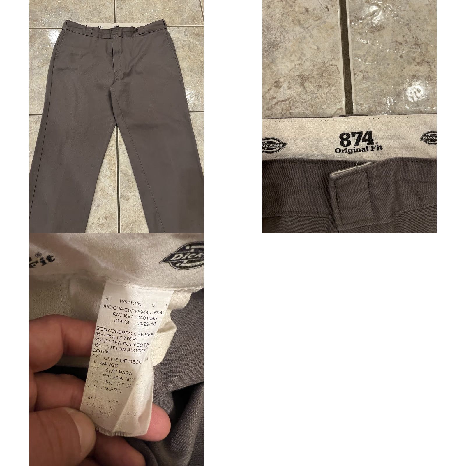 Dickies Dickies 874VG Original Fit Twill Uniform Work Pants Gray Mens 42X30 Straight Size US 42 / EU 58 - 8 Thumbnail