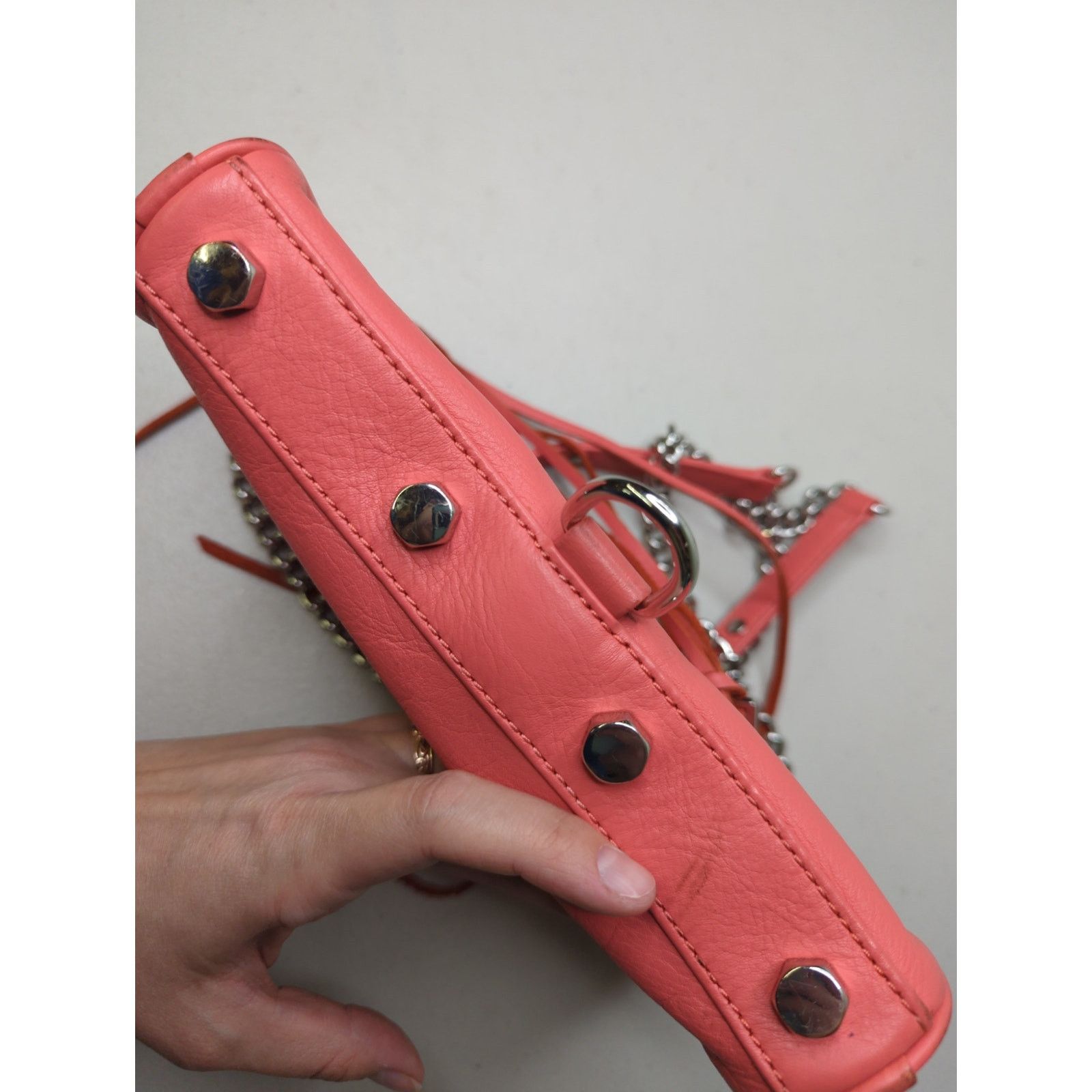 Rebecca Minkoff Rebecca Minkoff Coral Leather Silver Mini Mac Crossbody Bag Size ONE SIZE - 10 Thumbnail