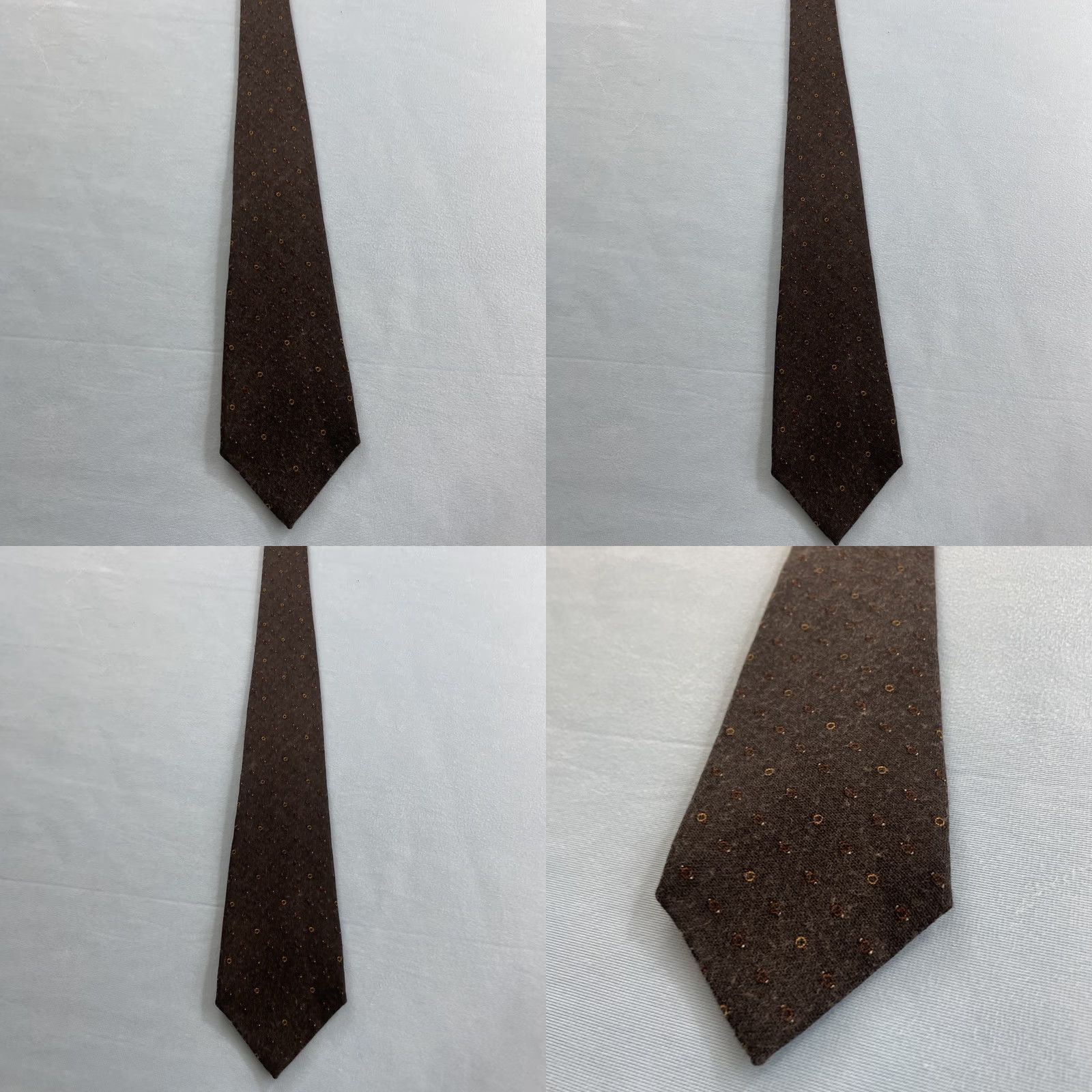 Cacharel VINTAGE Cacharel Paris Cashmere Wool Neck Tie Gray Dots 3.5x55 Macclesfield 2tone Vintage Men Tie Design Size ONE SIZE - 8 Thumbnail
