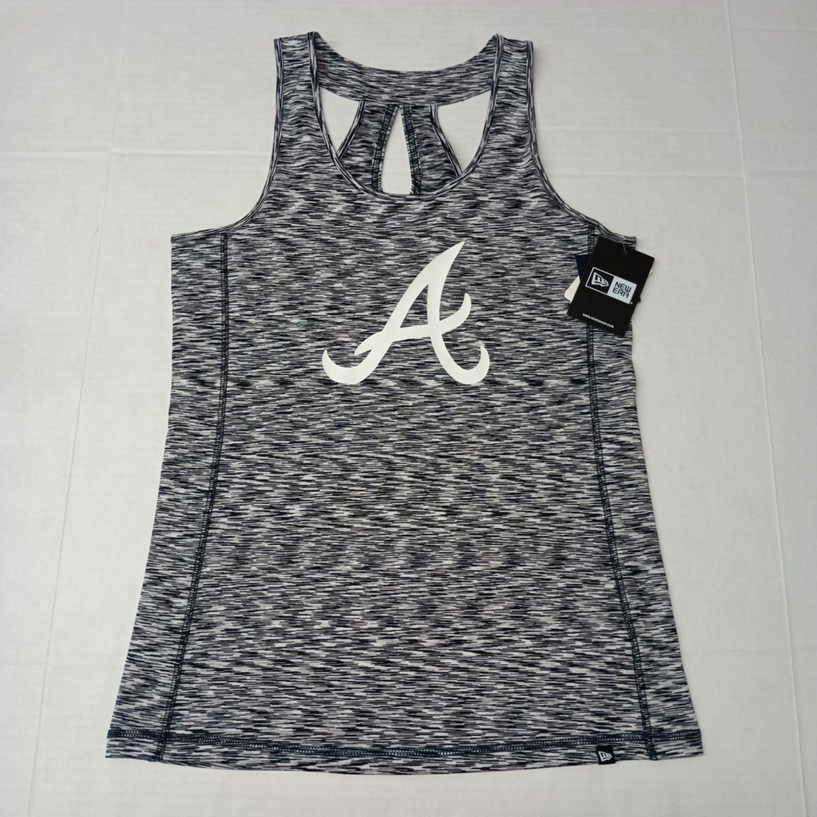New Era Atlanta Braves MLB Striped Gray Racerback Tank Top Women's S Size S / US 4 / IT 40 - 1 Thumbnail