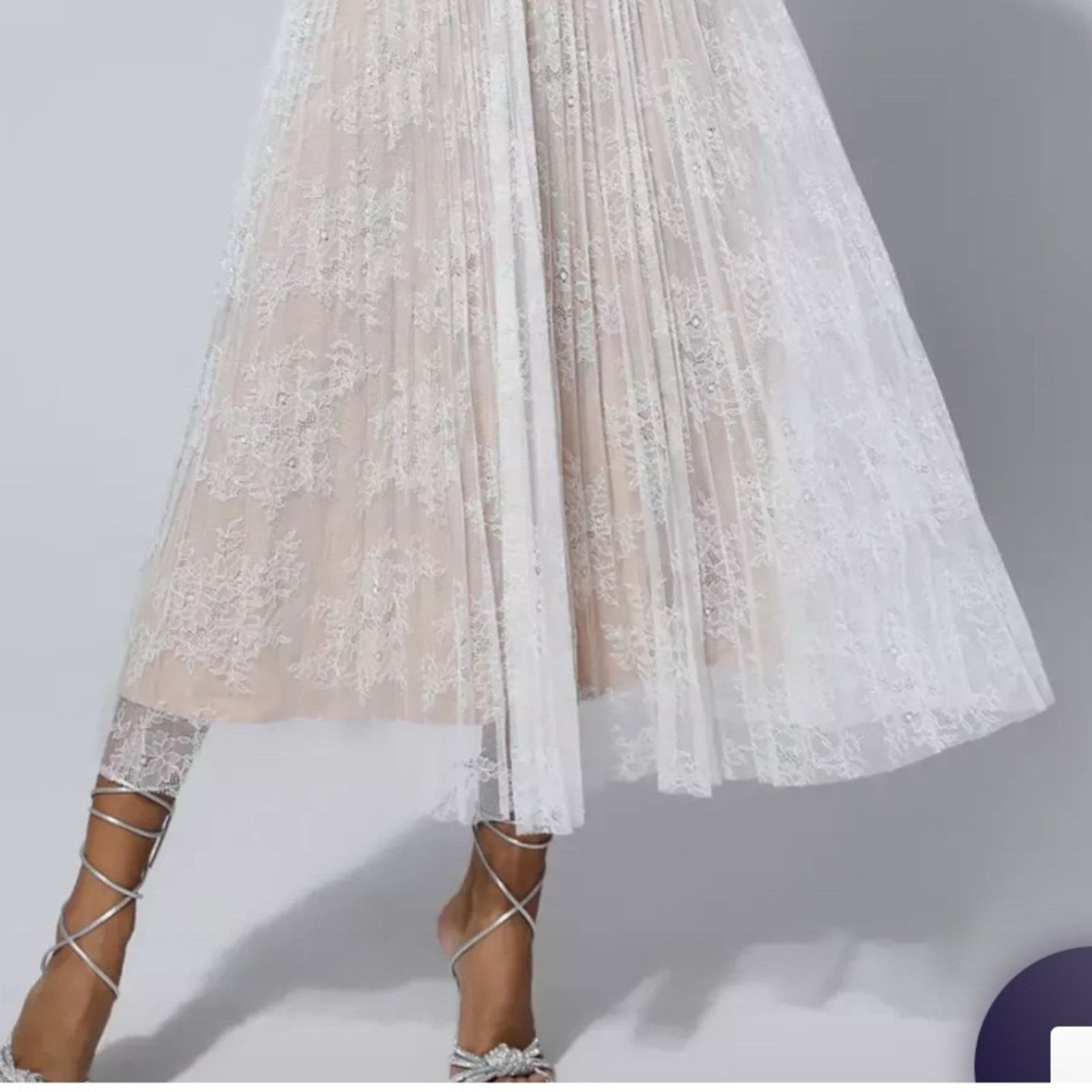 Other Elegant White and Cream Lace Dress size S Size S / US 4 / IT 40 - 2 Thumbnail