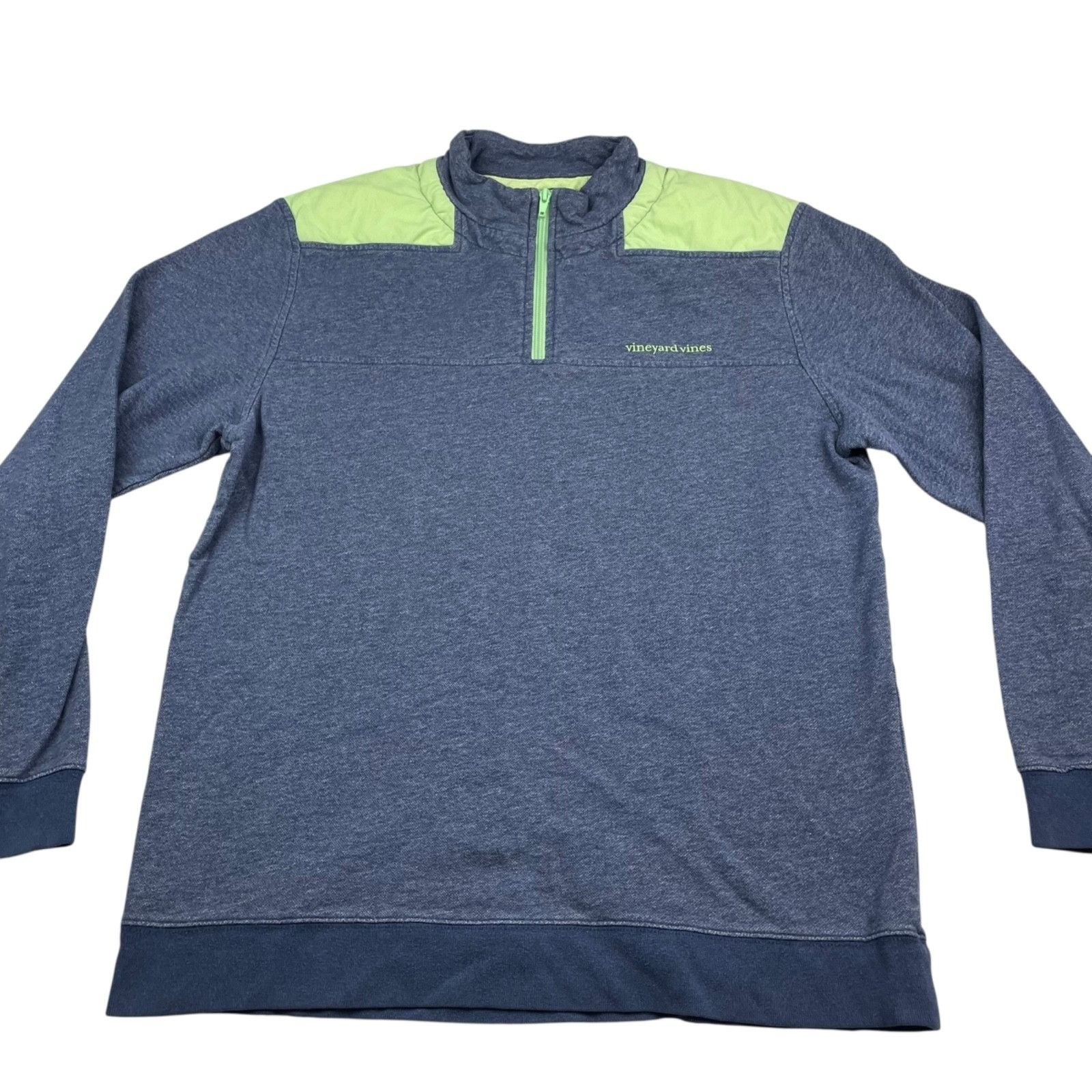 Vineyard Vines Vineyard Vines Men's Shep Shirt 1/4 Zip Pullover Blue/Green Size US L / EU 52-54 / 3 - 2 Thumbnail