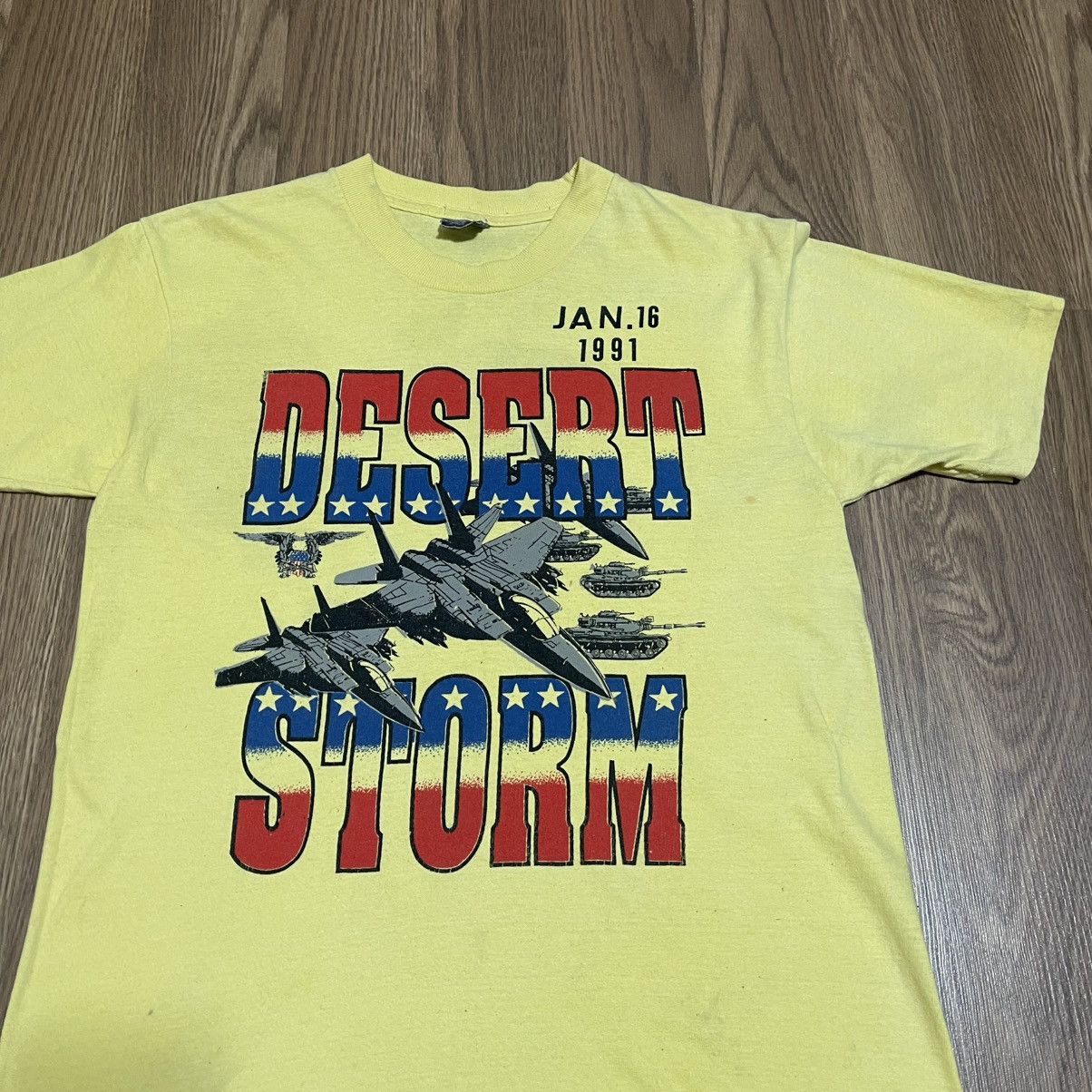 Vintage Vintage 1991 yellow desert storm tee Size US M / EU 48-50 / 2 - 1 Thumbnail