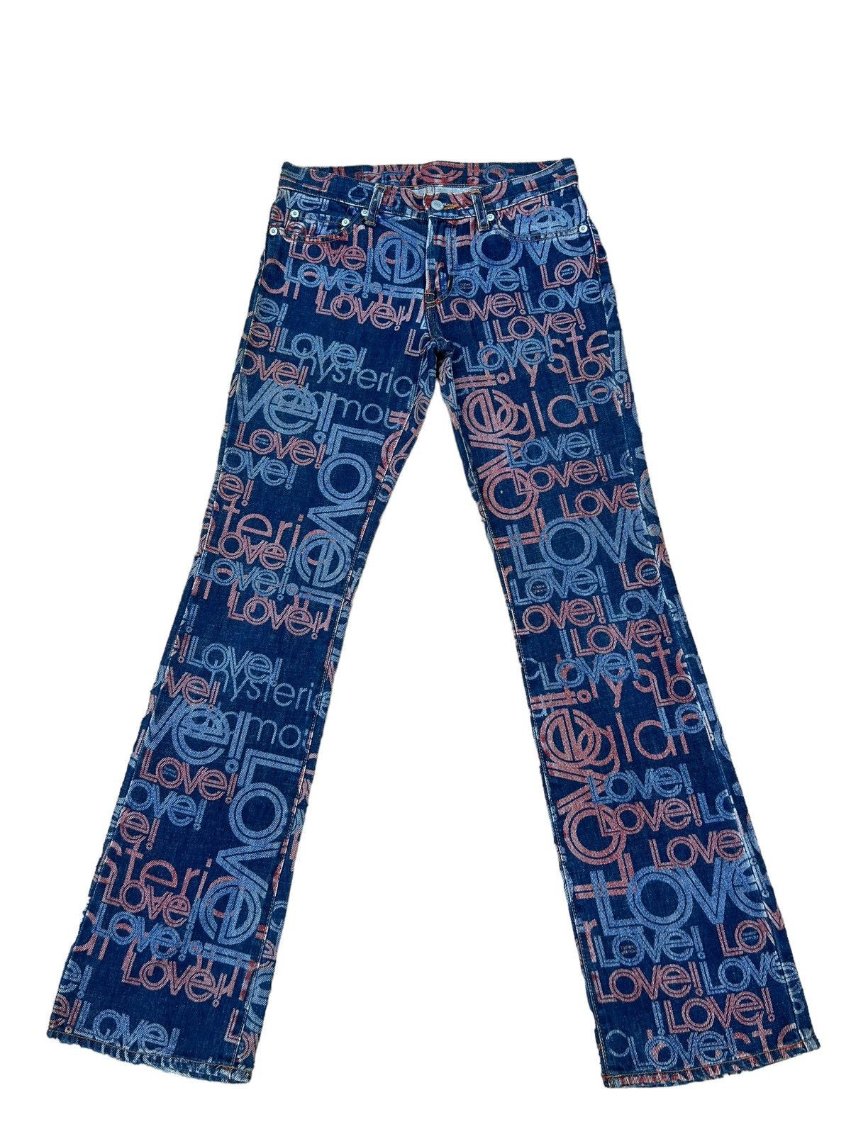 Hysteric Glamour Vintage Hysteric Glamour Psychedelic Denim Flare Jeans Size US 29 - 1 Thumbnail