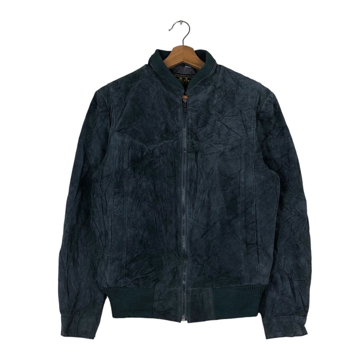 Japanese Brand 📌Vtg Bomber Leather Jacket Genuine Echtes Leder Echt Deer Size US M / EU 48-50 / 2 - 2 Thumbnail