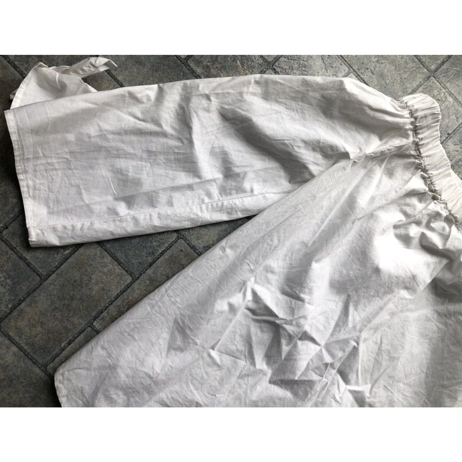 Vintage VINTAGE Beach Lunch Lounge Women’s Top Strapless Shoulder White Size S/P 100% Cotton Size S / US 4 / IT 40 - 4 Thumbnail