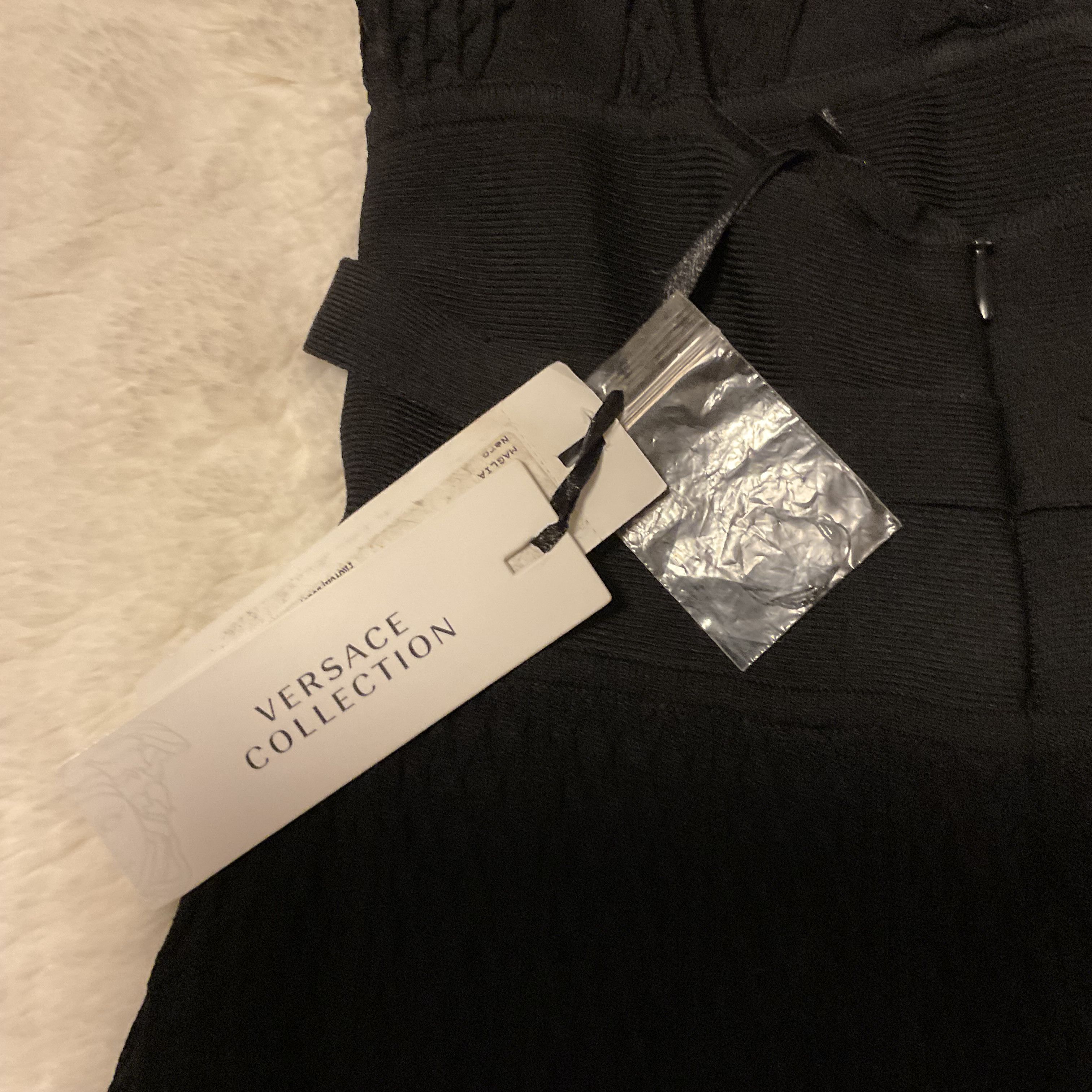 Versace NWT Versace Donatella Medusa Maglia Black Halter Flare Dress Size XS / US 0-2 / IT 36-38 - 6 Thumbnail