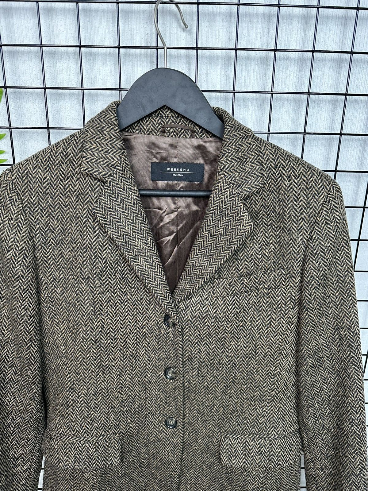 Max Mara × Weekend Max Mara WEEKEND MAX MARA wool blazer women jacket tweed 8 size Size M / US 6-8 / IT 42-44 - 4 Thumbnail