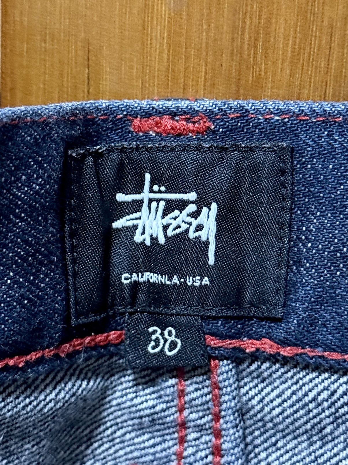 Stussy Stussy Pocket Logo Denim Shorts Blue Red Size US 38 / EU 54 - 7 Thumbnail