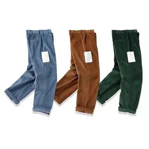 Jean 20AW Indigo Union Japan Blue Patchwork Corduroy Pants Size US 32 / EU 48 - 2 Thumbnail