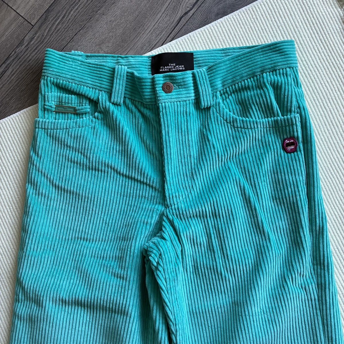 Marc Jacobs Marc Jacobs Corduroy Flared Turquoise Wide Leg Jeans Size 27" / US 4 / IT 40 - 3 Thumbnail