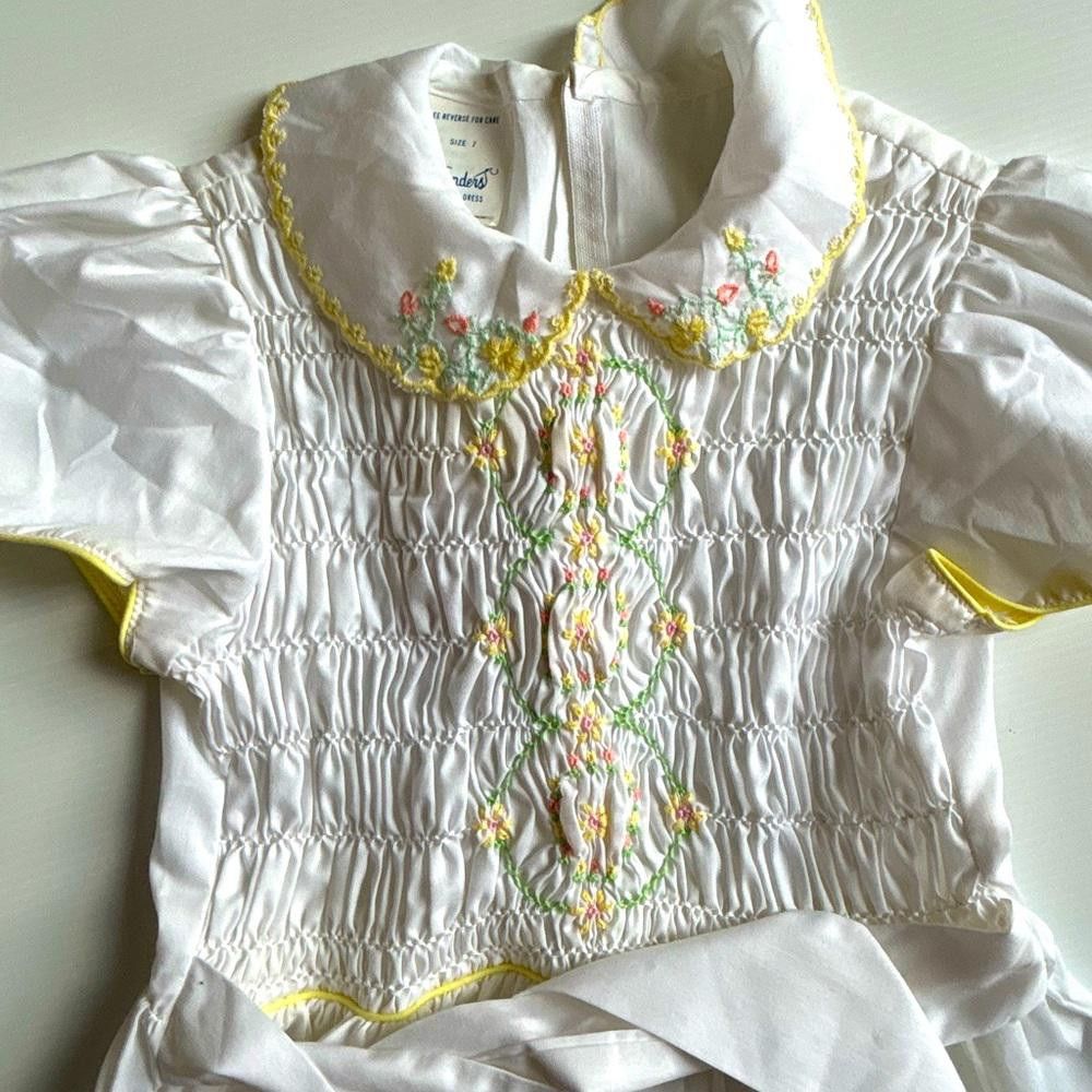 Vintage Polly Flinders Hand Smocked Dress
