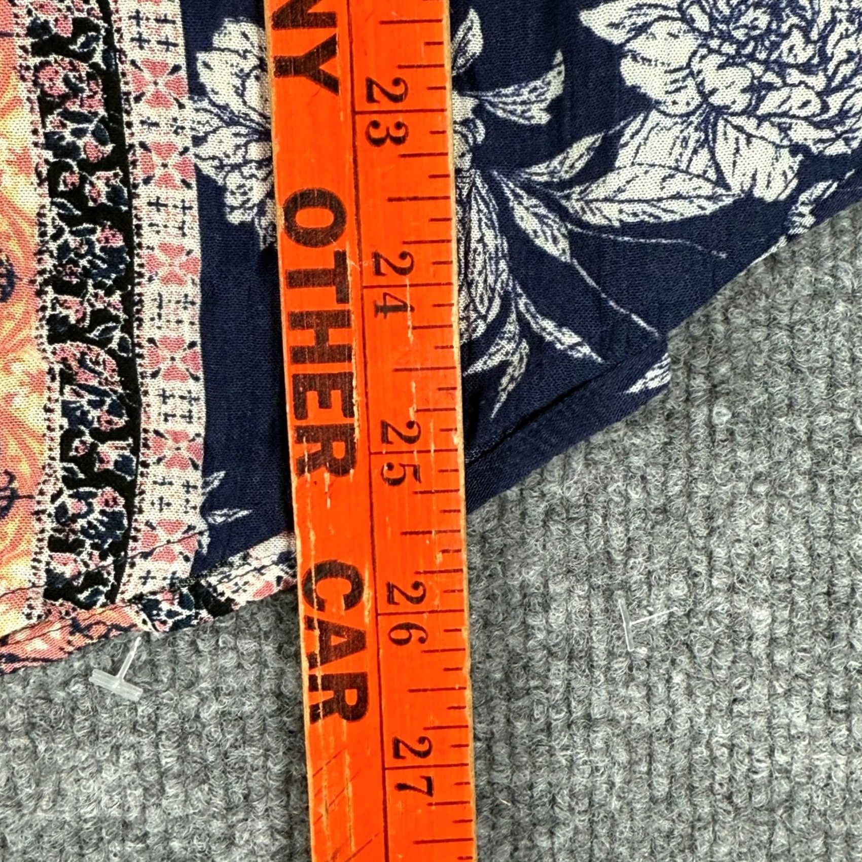 Vintage VINTAGE? No — Mason & Belle Boho Floral Tunic Blouse Blue M Women Long Sleeve V-Neck Lightweight Elastic Waist Casual Festival Hippie 90s? Size M / US 6-8 / IT 42-44 - 7 Thumbnail