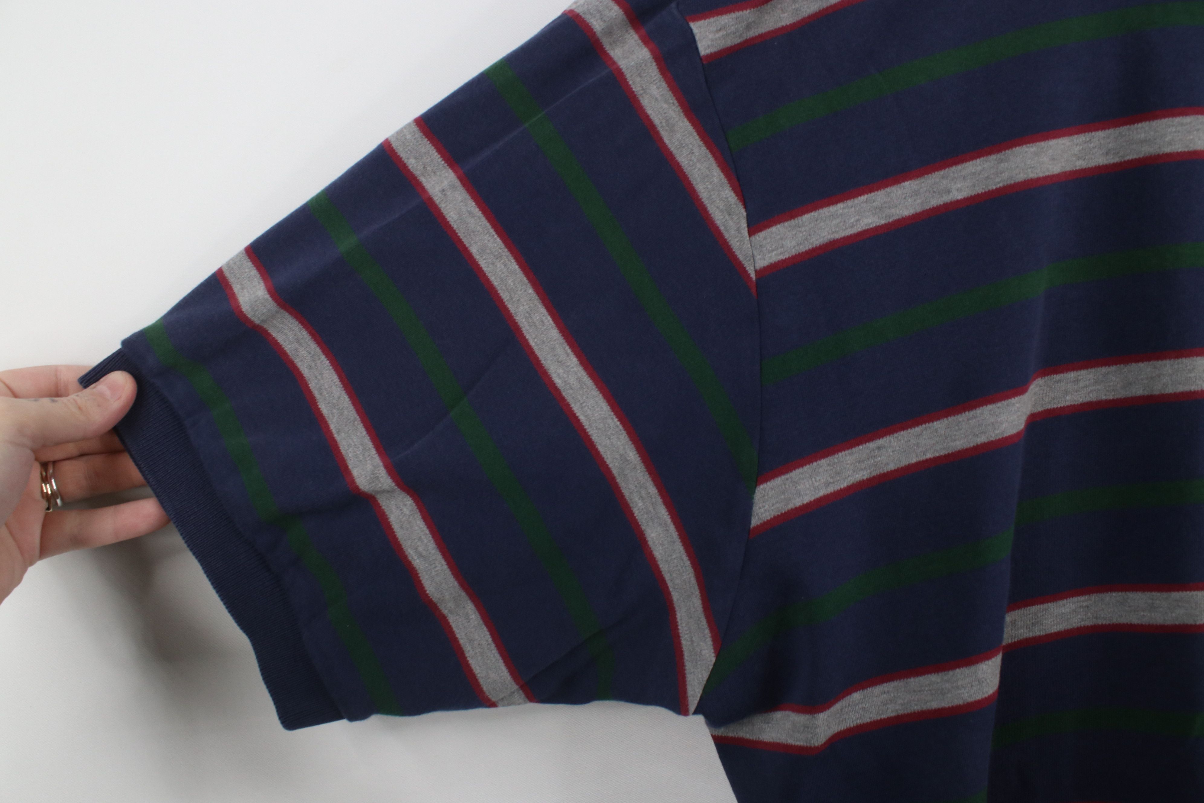 Ralph Lauren × Vintage Vintage 90s Ralph Lauren Spell Crest Striped Polo Shirt USA Size US XXL / EU 58 / 5 - 7 Thumbnail