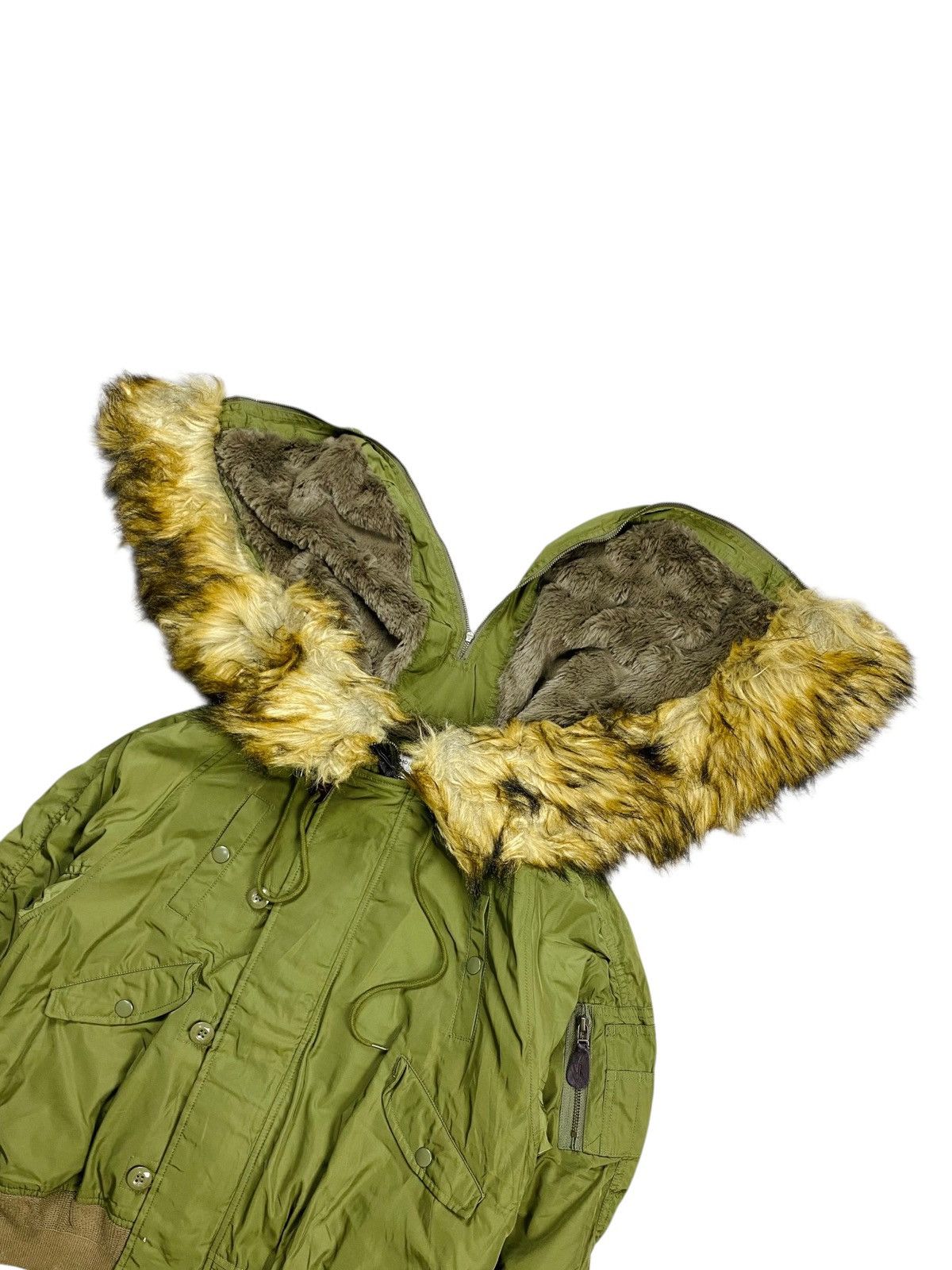 GOA 2000s Moussy - Apocalypse Style Fur Hoodie Bomber Jacket Size US M / EU 48-50 / 2 - 6 Thumbnail