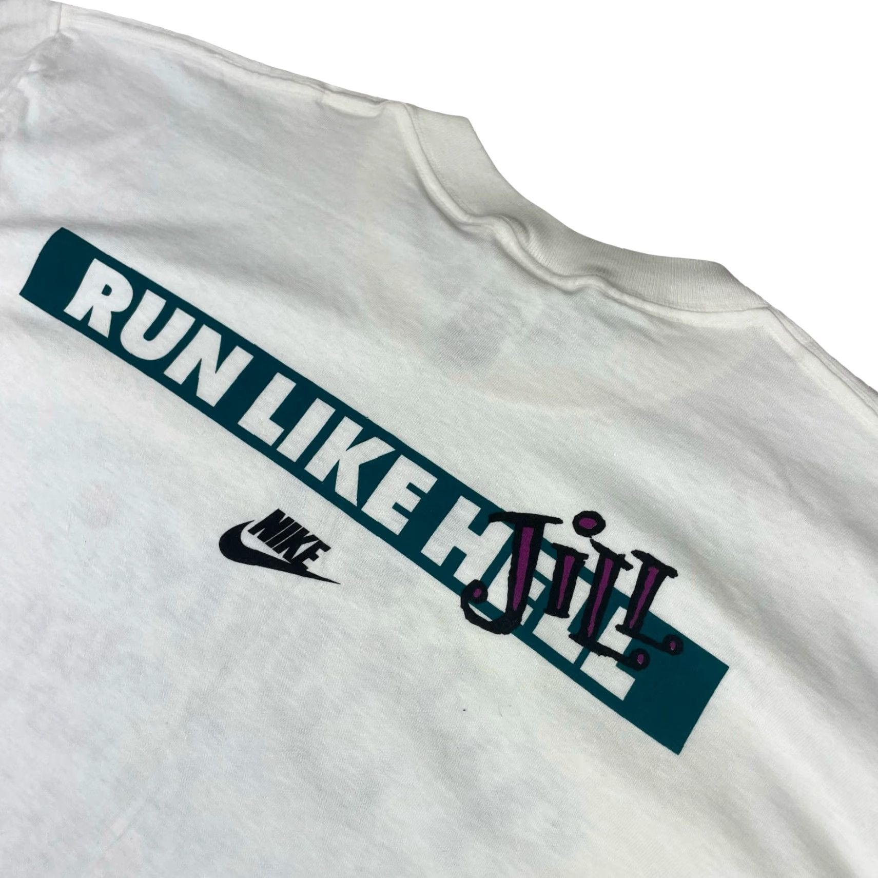 Nike VINTAGE Nike T-Shirt White 90s Double-Sided Crew Neck Short Sleeve Large Mens USA Size US L / EU 52-54 / 3 - 4 Thumbnail