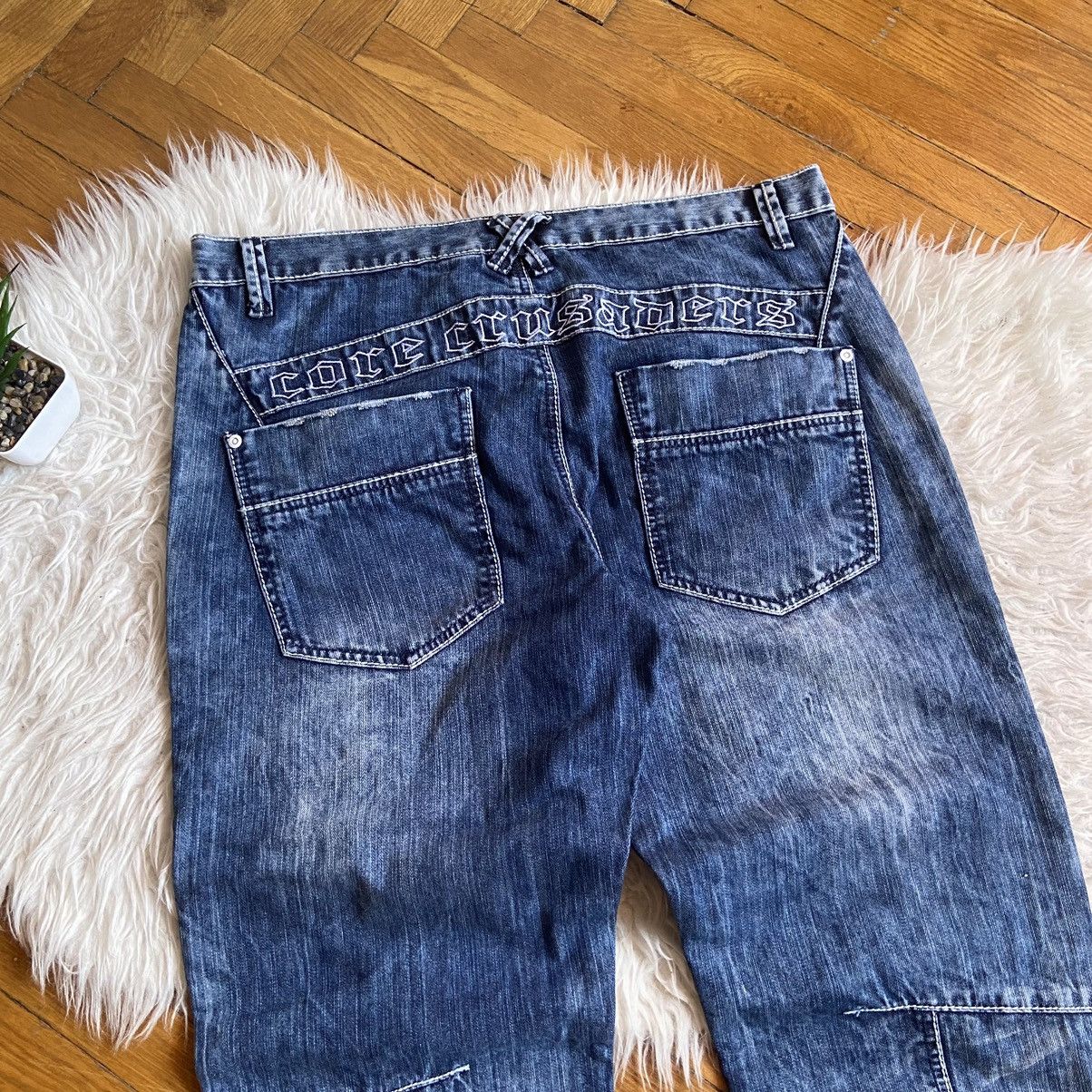 Rainbow 📌 Crazy Rainbow Y2K Avant-Garde Denim Jeans Size US 38 / EU 54 - 4 Thumbnail