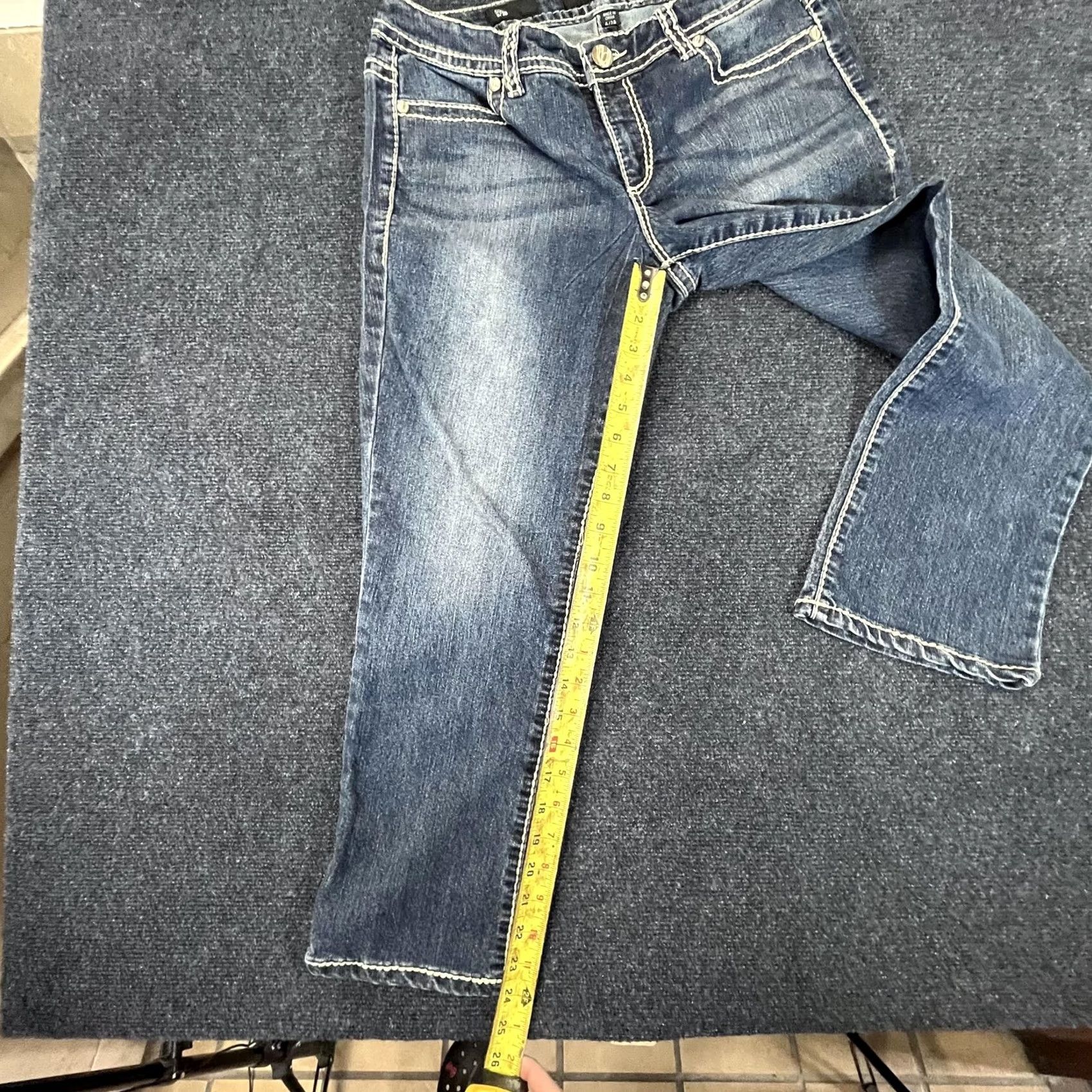 Nine West Nine West Jeans Womens 6 Blue Bootcut Mid Rise Stretch Embroidered Pockets Denim Jeans Size 28" / US 6 / IT 42 - 6 Thumbnail