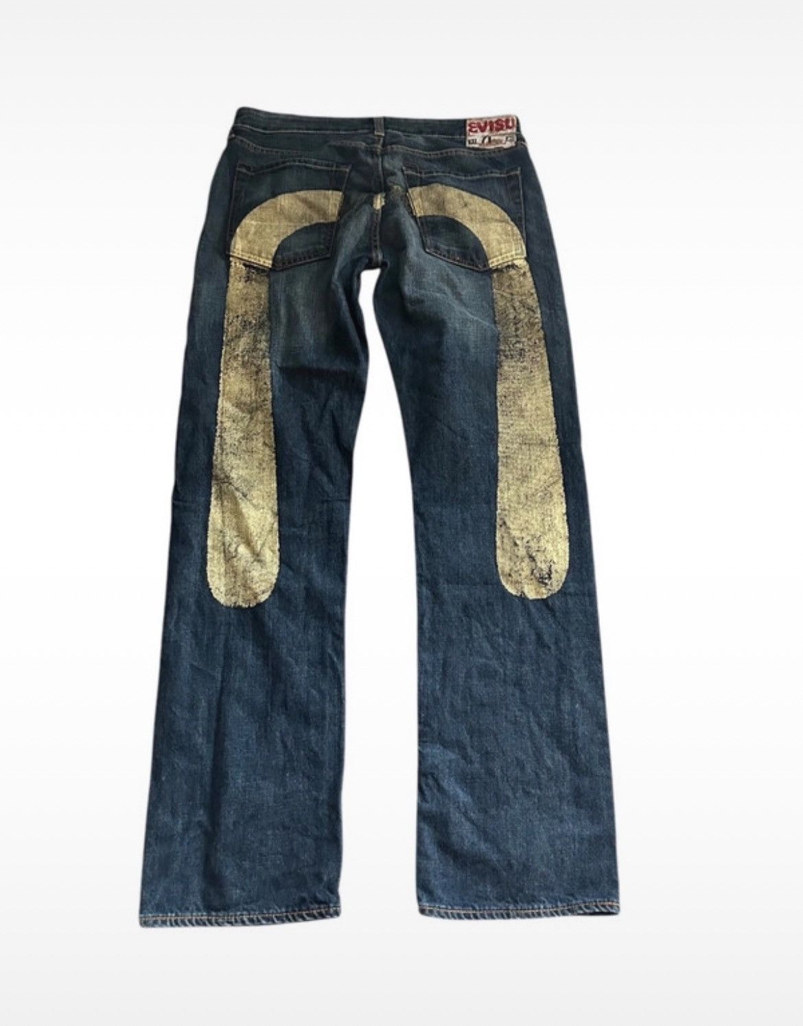 Evisu Vintage Y2K Evisu big logo jeans distressed shorts denim Size US 36 / EU 52 - 2 Thumbnail