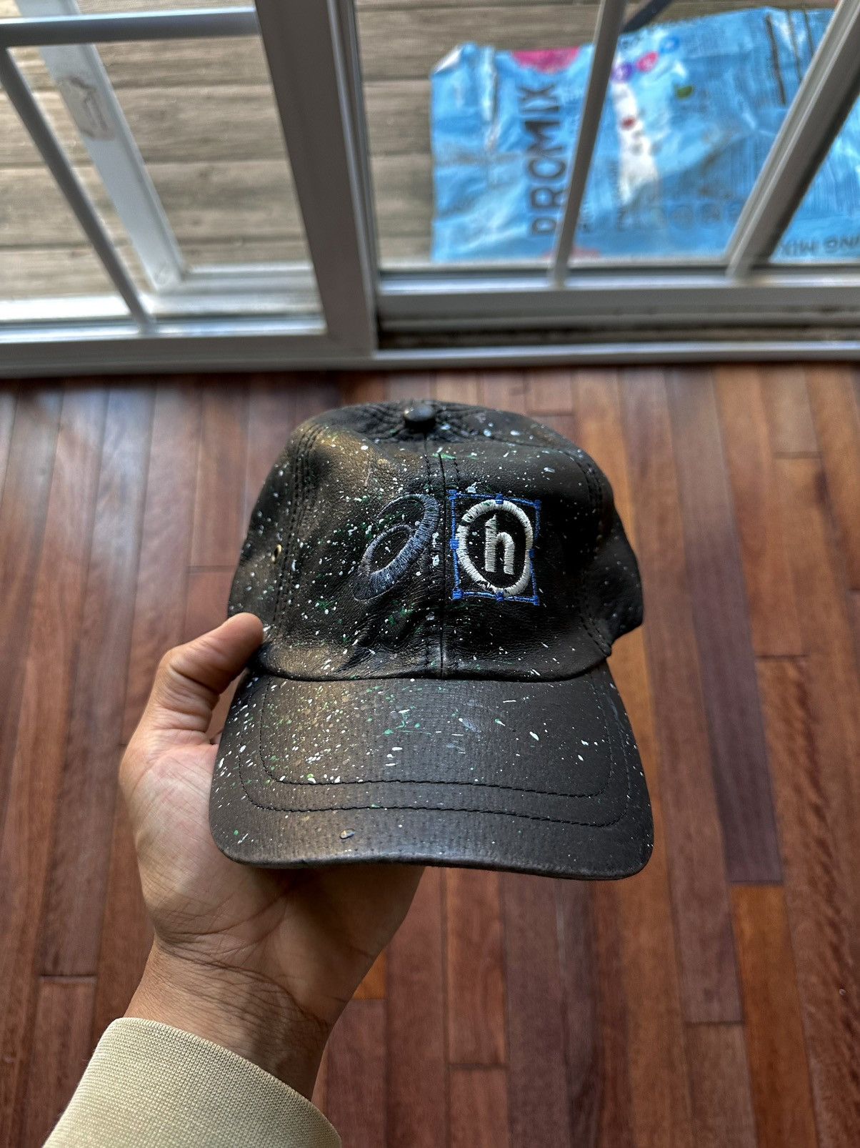 Asics × HIDDEN Painted Washed Leather Hat - Black Size ONE SIZE - 2 Thumbnail