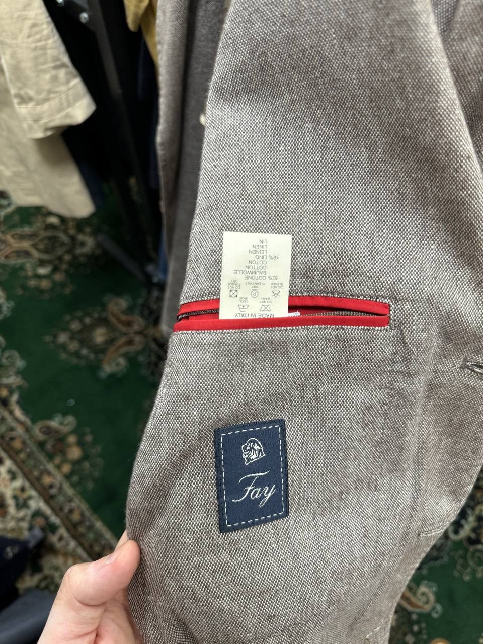 Fay FAY Linen Cotton blazer jacket Size 54R - 9 Thumbnail