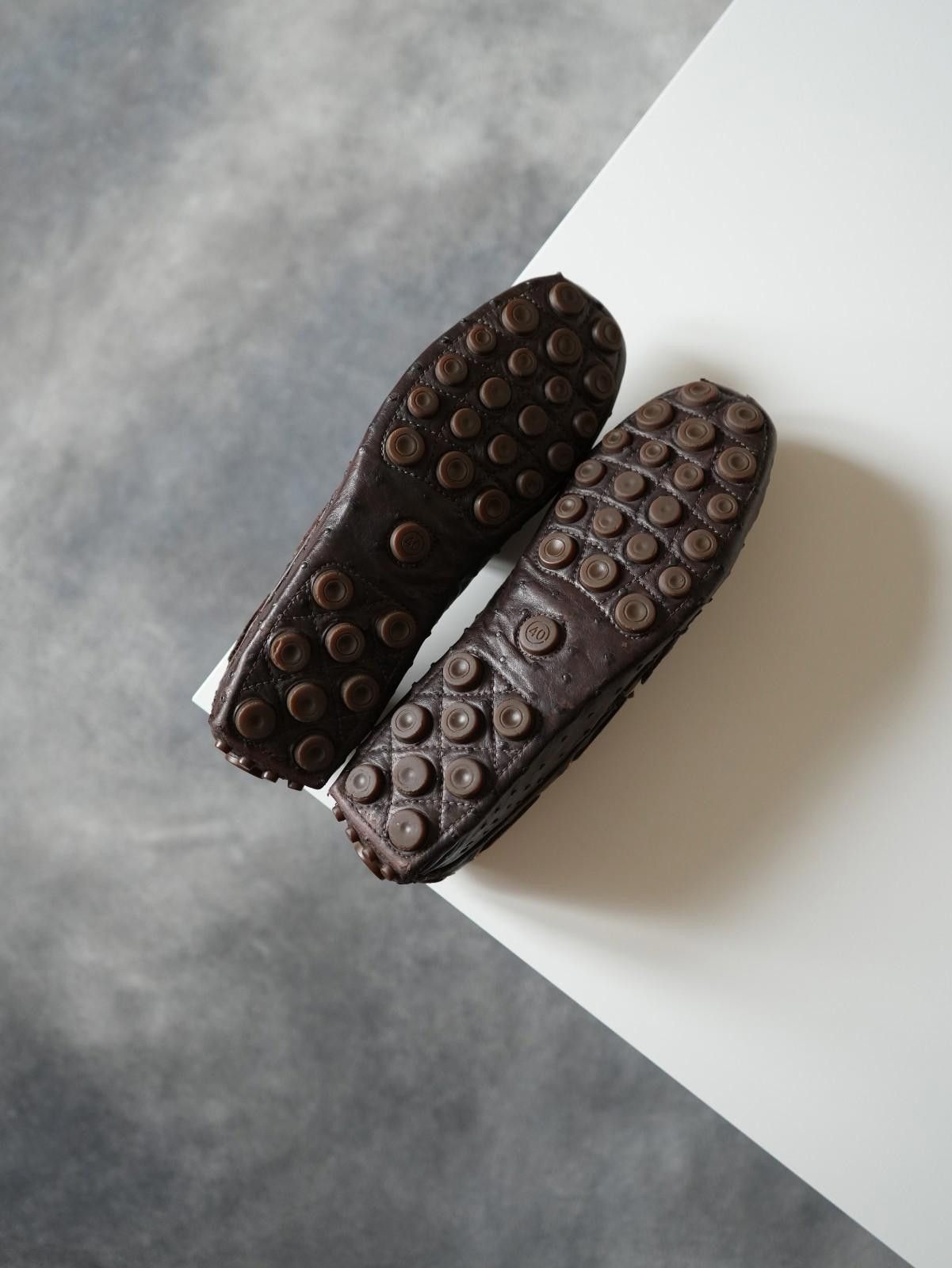 Saint Laurent Paris 2000s Yves Saint Laurent by Tom Ford Ostrich Penny Loafers Size US 8 / EU 41 - 10 Thumbnail
