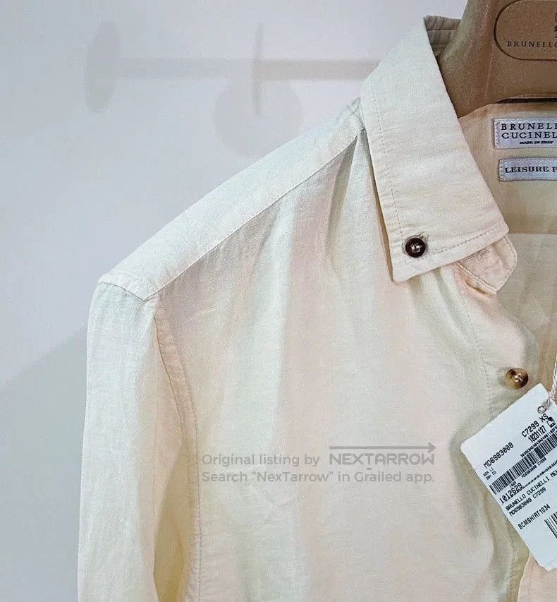 Brunello Cucinelli Brunello Cucinelli Linen Cotton Shirt. Size US XS / EU 42 / 0 - 3 Thumbnail