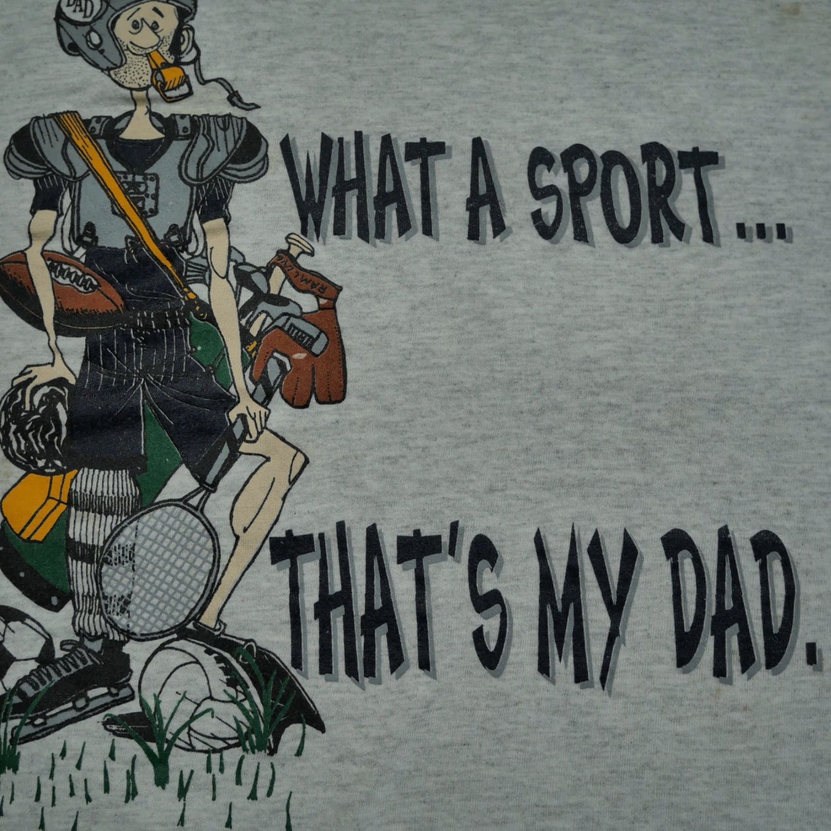 Vintage VINTAGE Dad T Shirt Adult XL Grey 90s Mens Logo Short Sleeve Crew Neck Cotton Shirt Size US XL / EU 56 / 4 - 4 Thumbnail