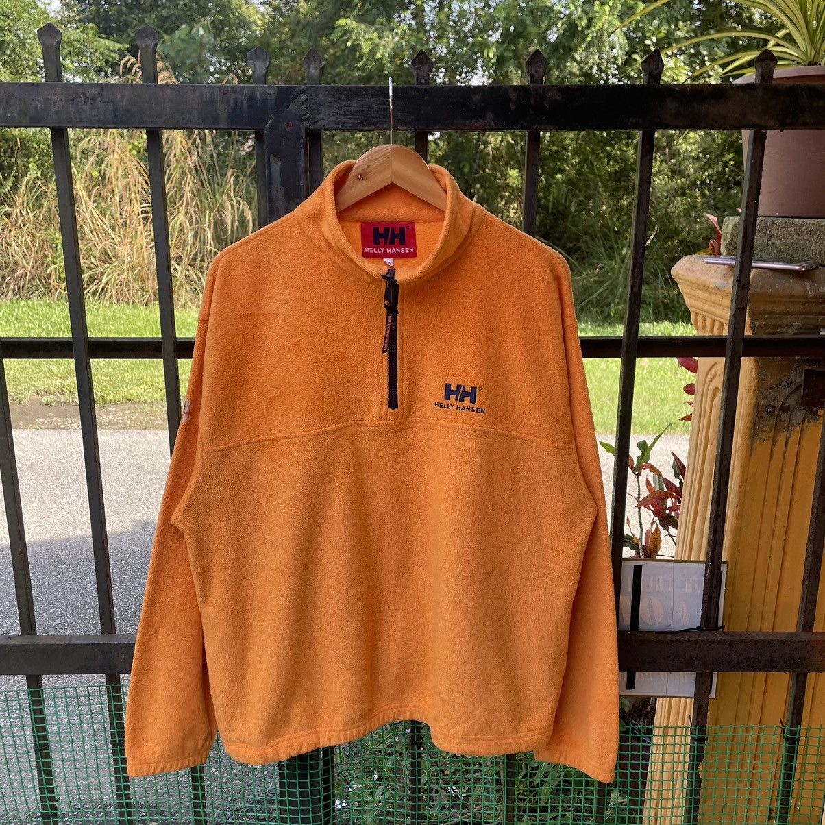 Helly Hansen × Vintage 🔥Vintage Helly Hansen Big Logo Half Zipper Fleece Sweatshirt Size US L / EU 52-54 / 3 - 2 Thumbnail