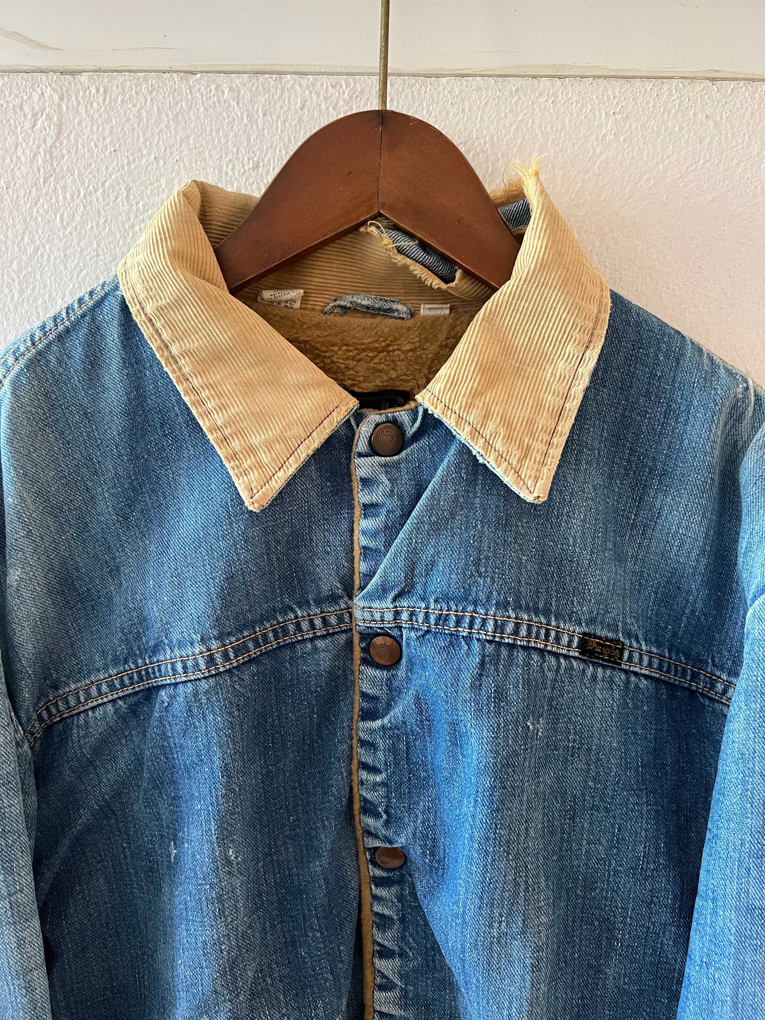 Vintage DISTRESSED VINTAGE 70s WRANGLER WESTERN DENIM JACKET Size US M / EU 48-50 / 2 - 2 Thumbnail