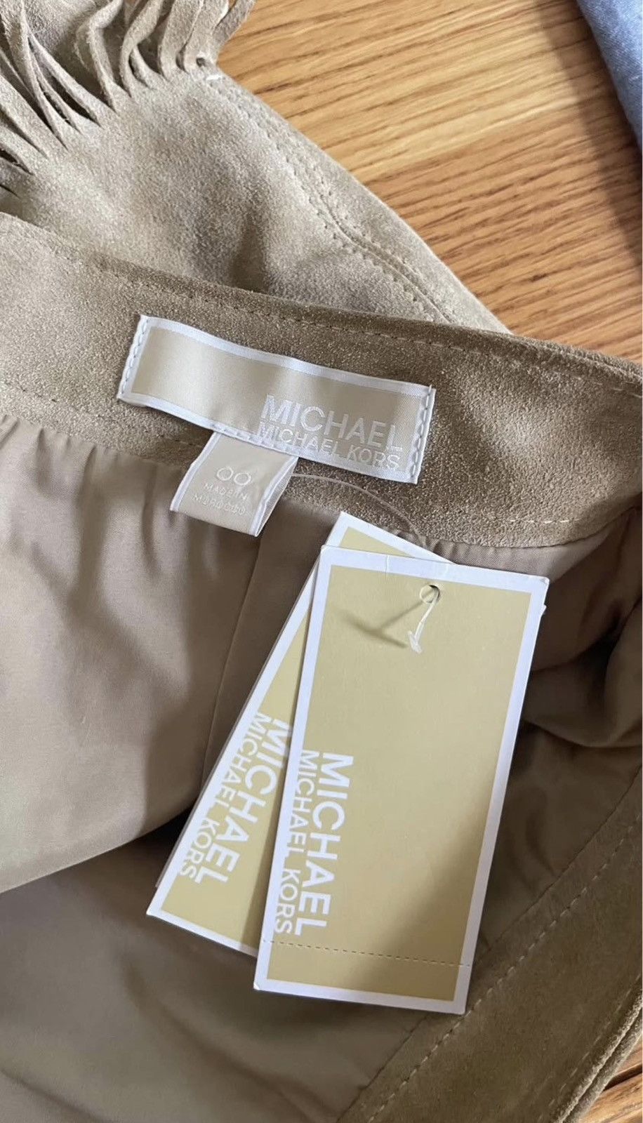 Michael Kors Fringed Suede Skirt Michael Kors Size 24" / US 00 / IT 34 - 8 Thumbnail