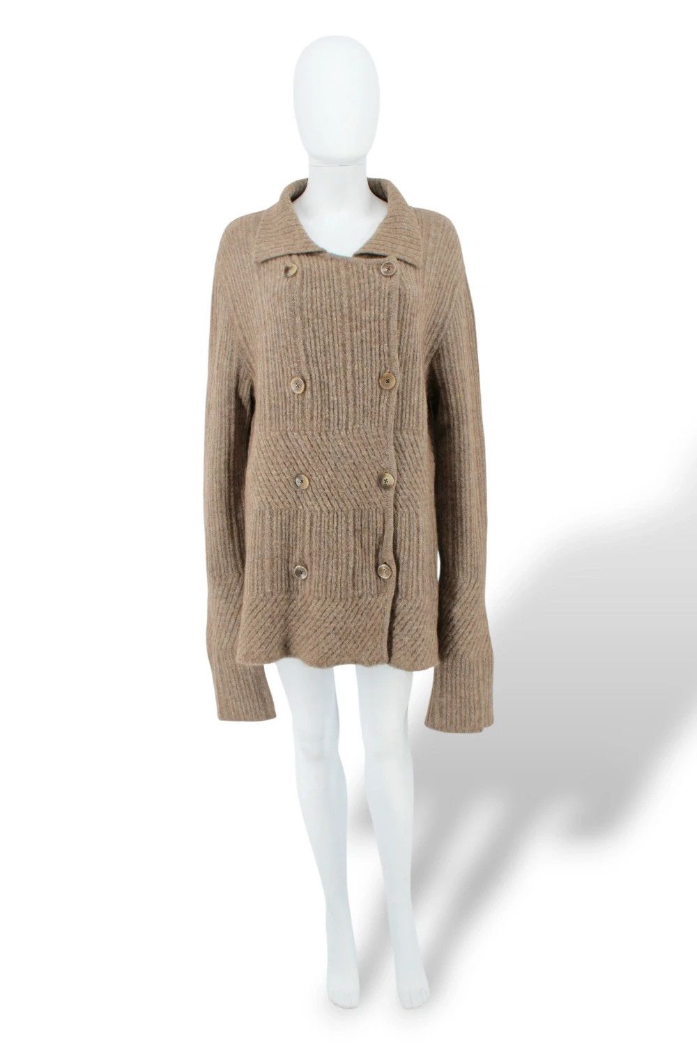 Ann Demeulemeester Ann Demeulemeester Artisanal Oversized Wool Knit Cardigan Size XS / US 0-2 / IT 36-38 - 1 Thumbnail