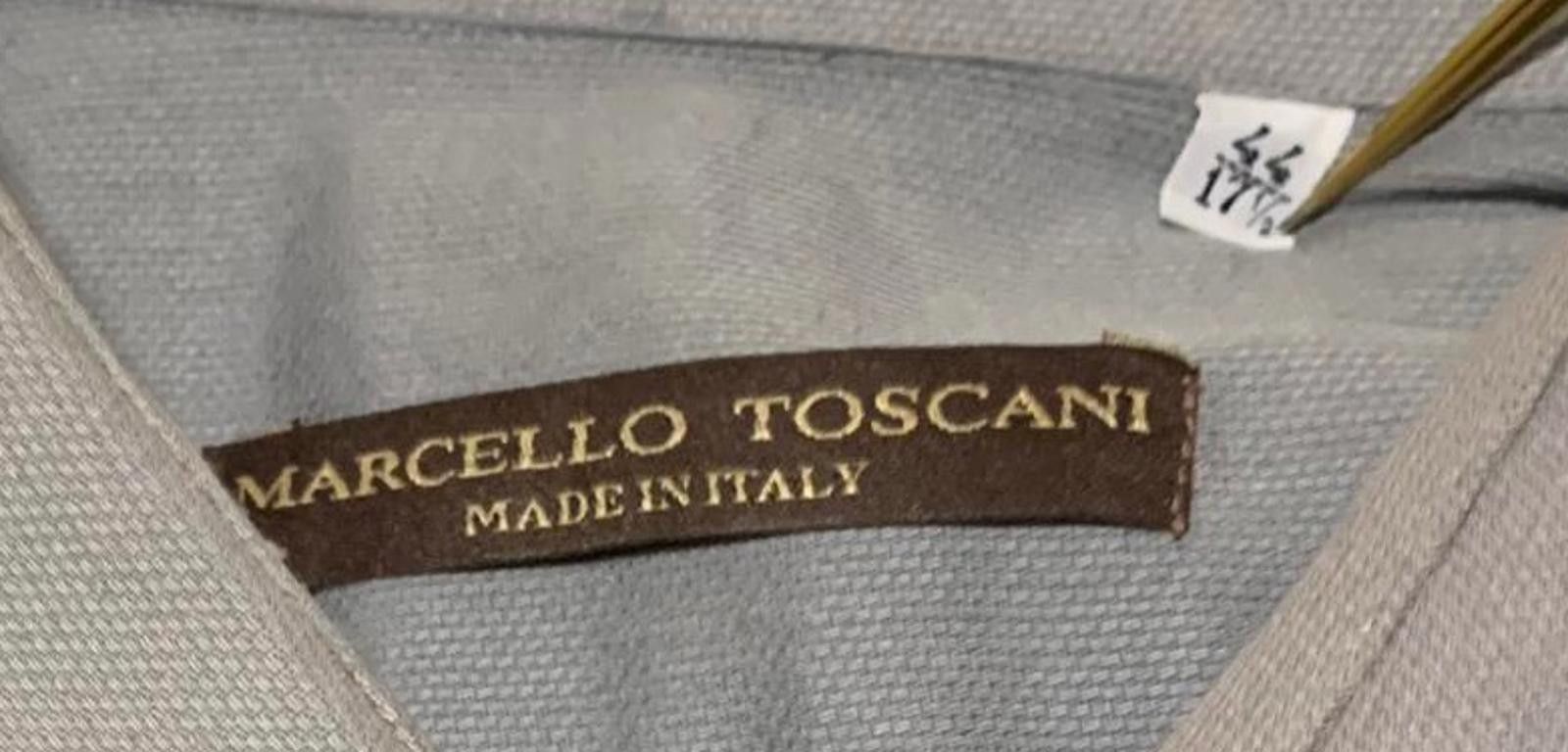 Other Marcello Toscani Men's 17.5 Gray Long Sleeve Dress Shirt Size US M / EU 48-50 / 2 - 3 Thumbnail