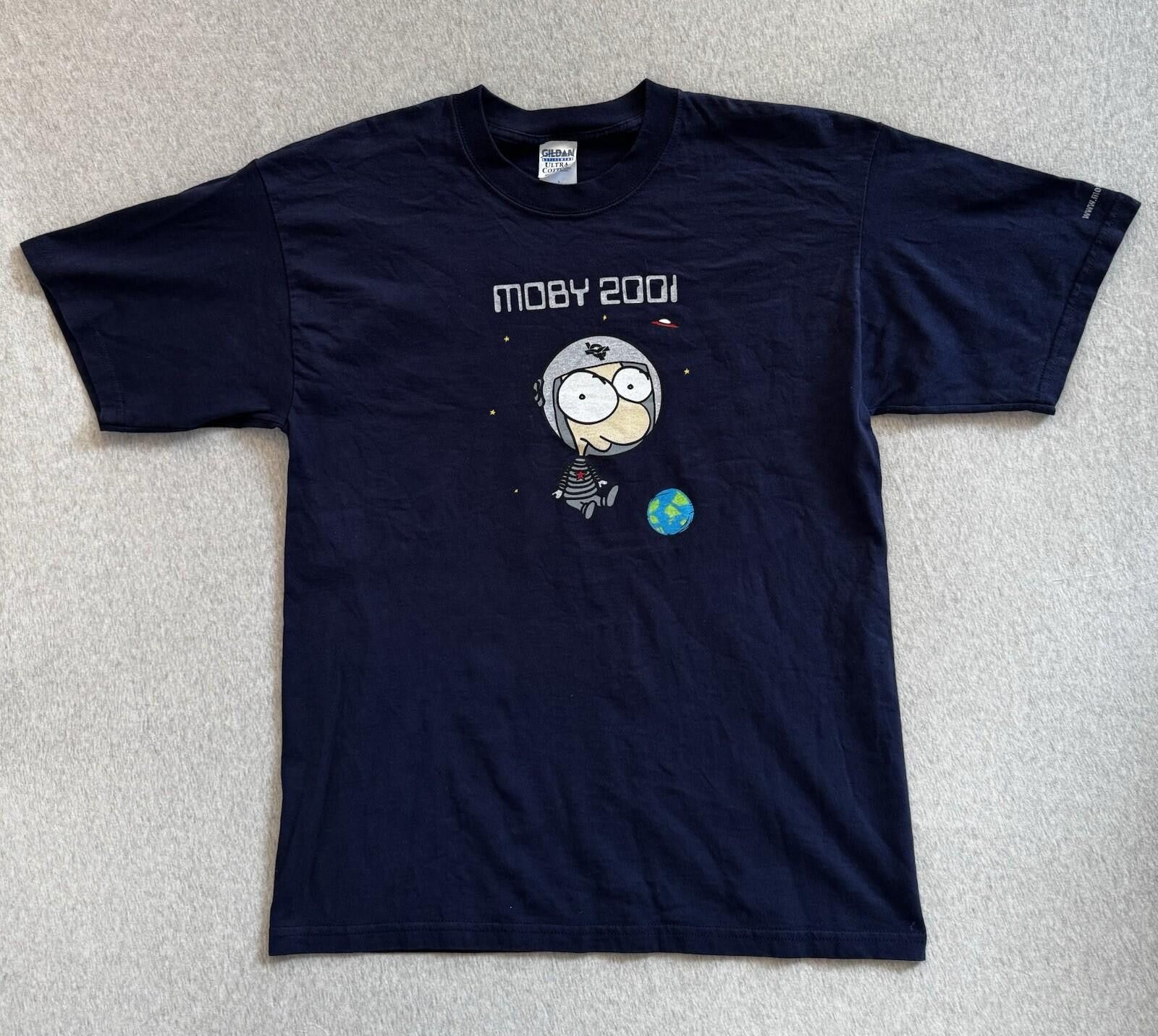 Vintage Vintage 90s Y2K Moby 2001 Merch L T-Shirt Rave Electronic DJ Size US L / EU 52-54 / 3 - 1 Thumbnail
