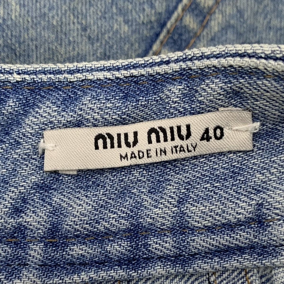 Miu Miu MiuMiu Blue Distressed Hole Denim Pleated Long Skirt K26WX Size 27" / US 4 / IT 40 - 5 Thumbnail