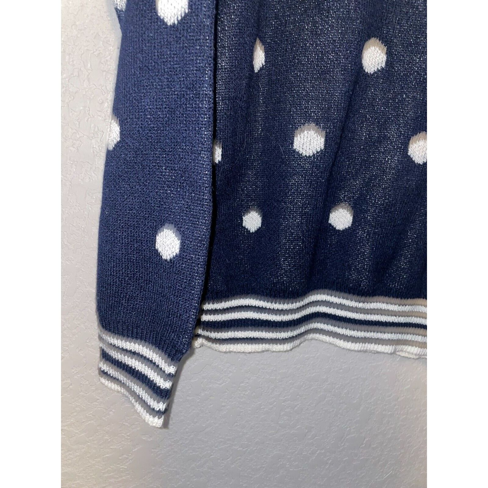 Vintage Vintage Alfred Dunner Polka Dot Sweater Blue VTG 90s XL Size XL / US 12-14 / IT 48-50 - 5 Thumbnail