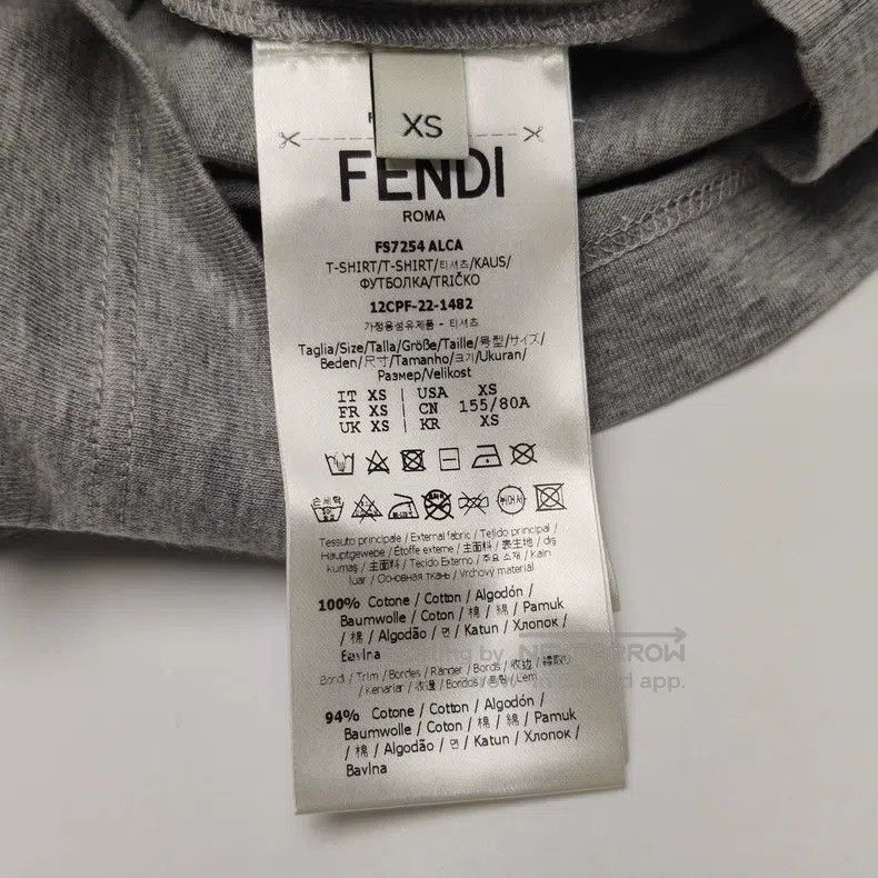 Fendi Fendi Pure cotton letter logo round neck T-shirt Size XS / US 0-2 / IT 36-38 - 8 Thumbnail