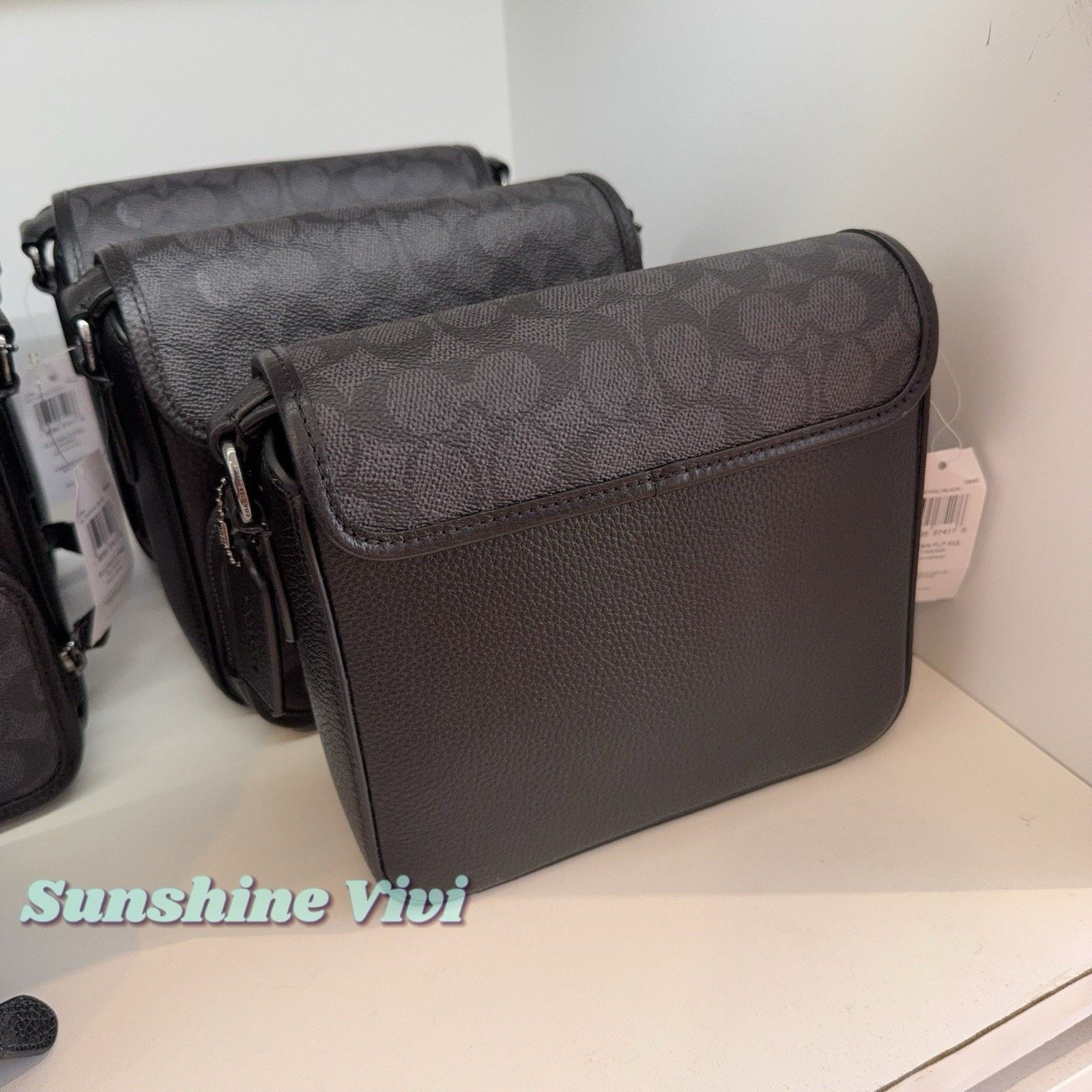 Coach NWT Coach CZ396 Sullivan Flap Crossbody Bag CHARCOAL/BLACK Size ONE SIZE - 4 Thumbnail