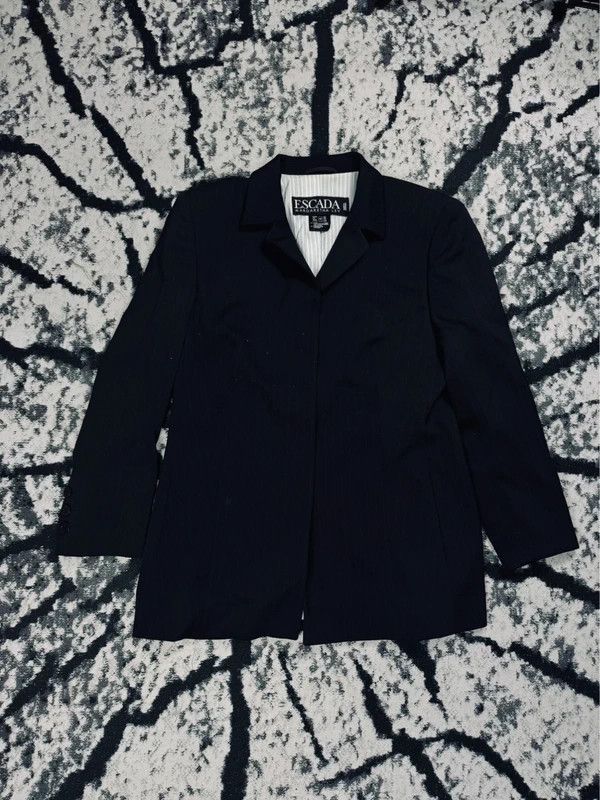 Escada Escada jacket black wool silk 40 Size S / US 4 / IT 40 - 1 Thumbnail