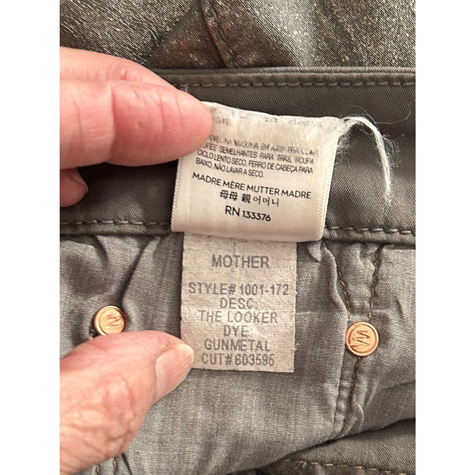 MOTHER MOTHER The Looker Gunmetal Coated Skinny women’s Jean 26 Size 26" / US 2 / IT 38 - 5 Thumbnail