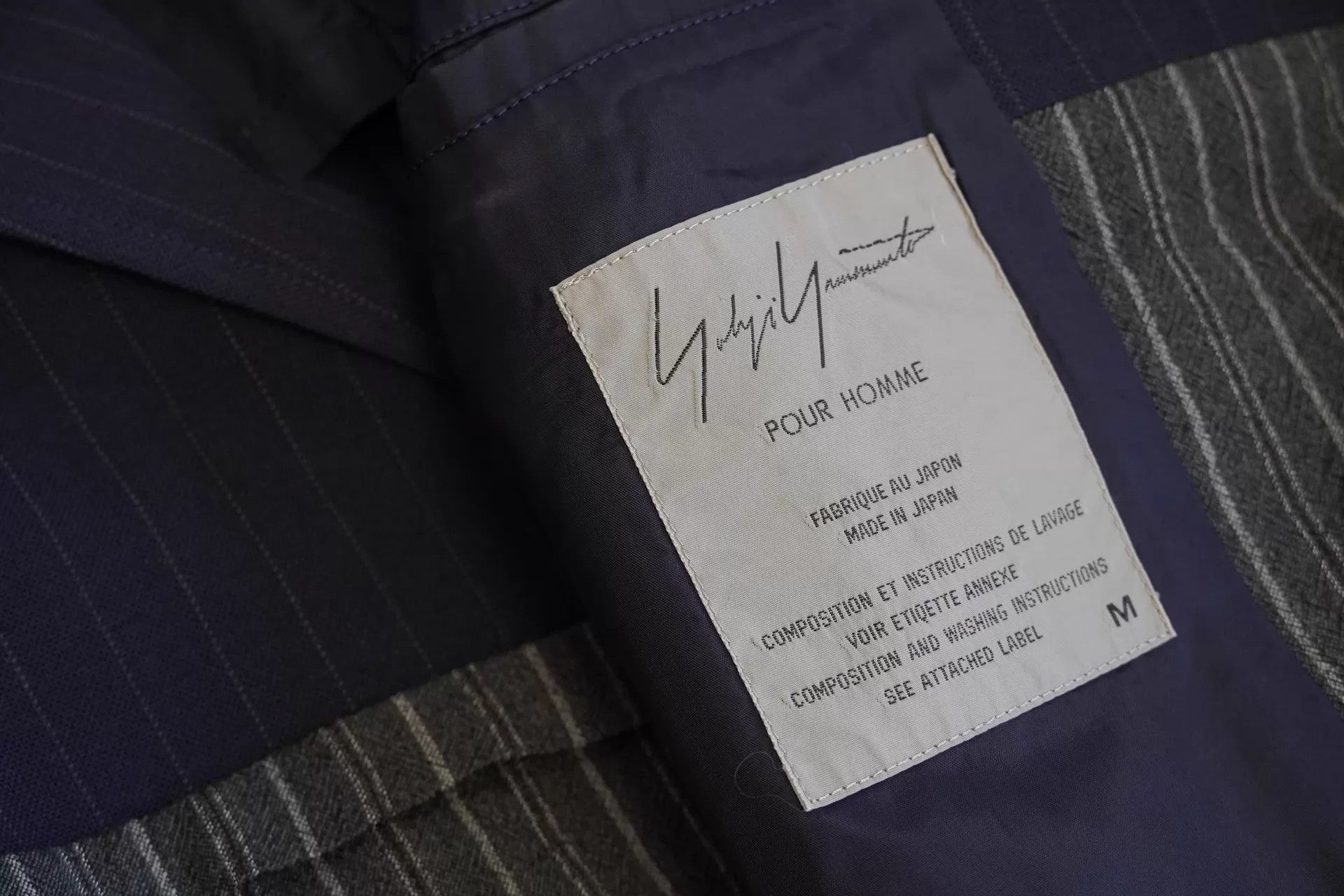 Yohji Yamamoto Yohji Yamamoto 94SS Paneled Striped Wool Jacket M Size US M / EU 48-50 / 2 - 5 Thumbnail