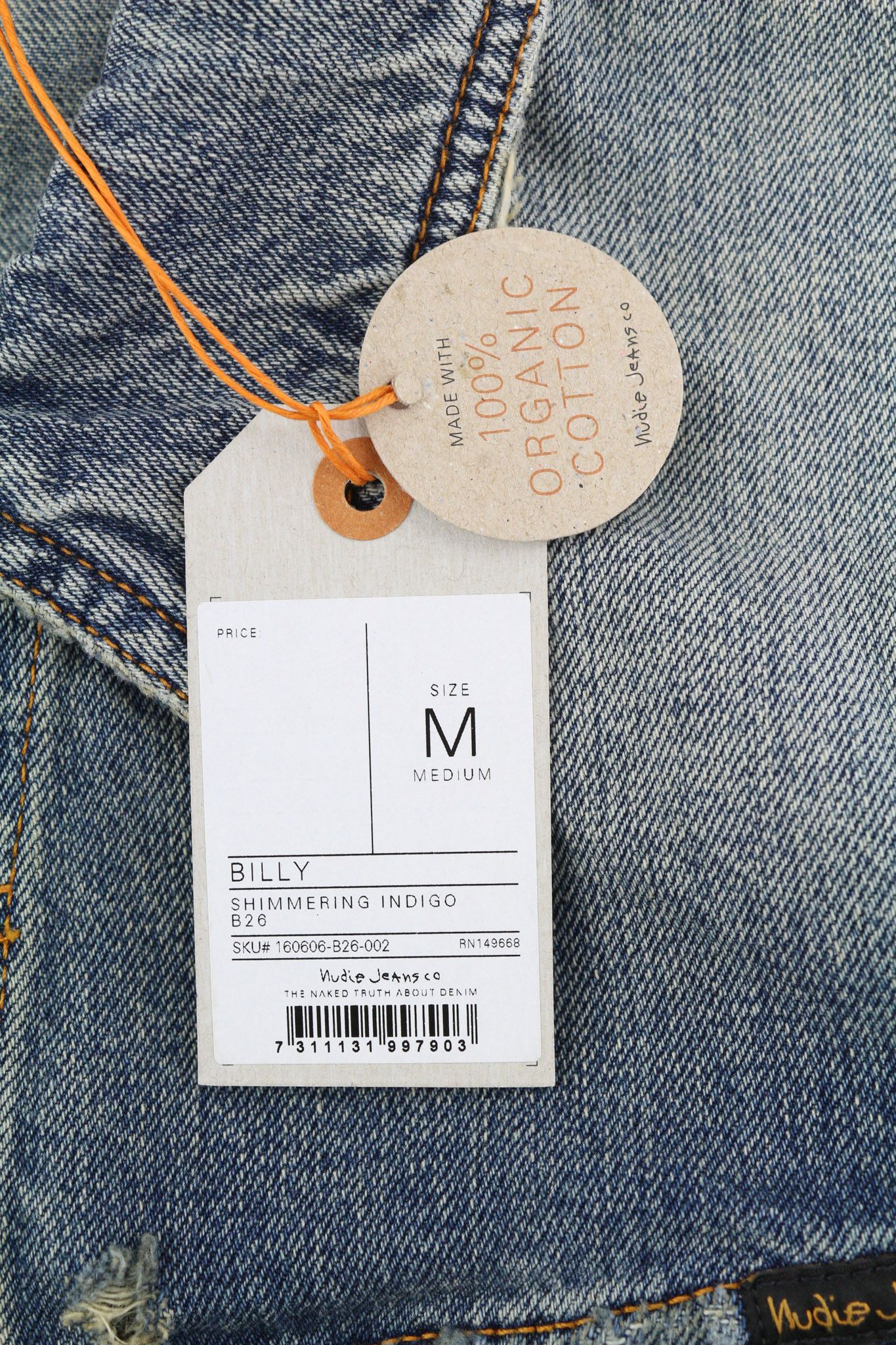 Nudie Jeans BILLY M Shimmering Indigo Washed Ripped Polo Jacket 82475 Size US M / EU 48-50 / 2 - 7 Thumbnail
