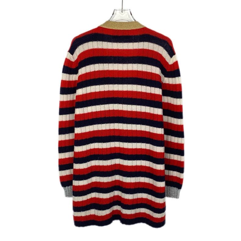 Gucci Gucci Color-blocked striped V-neck wool knitted cardigan ja Size US XS / EU 42 / 0 - 2 Thumbnail