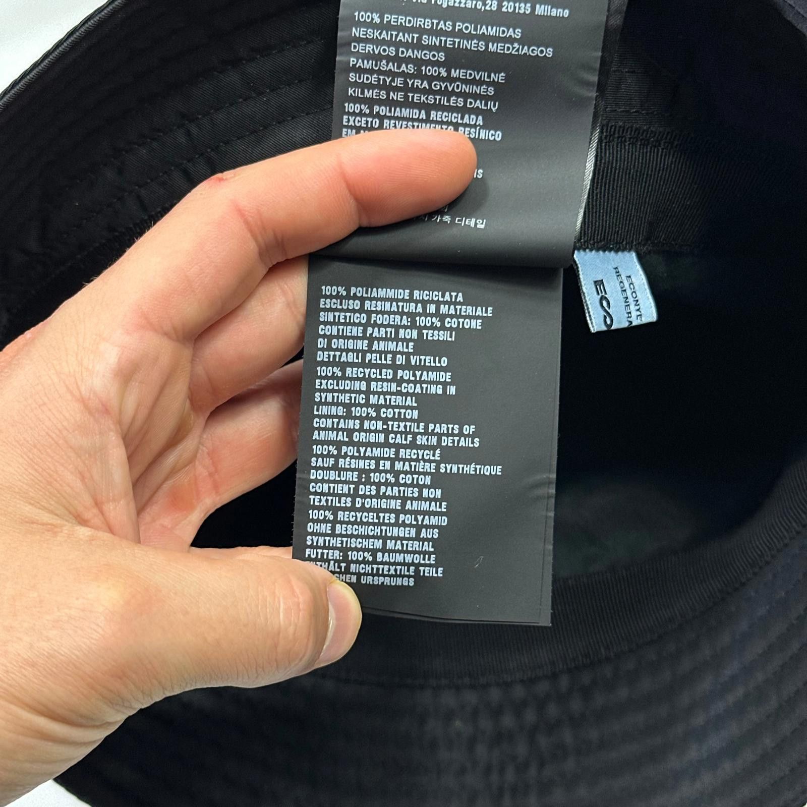 Prada Prada Milano 2020 Re-Nylon Double Logo Bucket Hat - L Size ONE SIZE - 7 Thumbnail