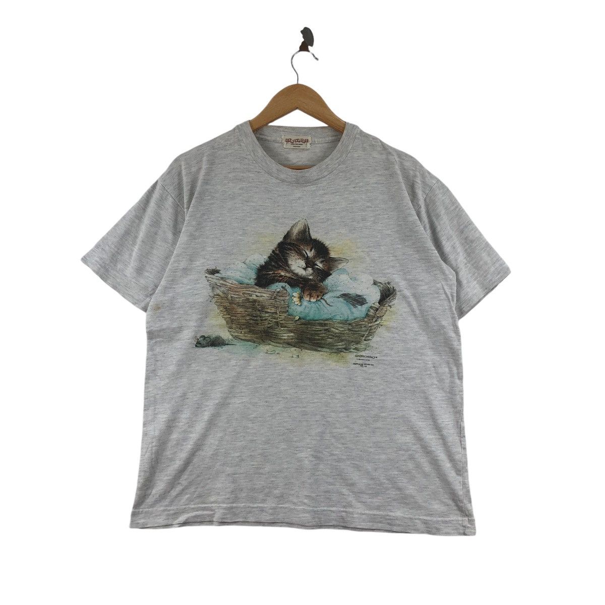 Vintage Vintage 90s Luca GIORDANO Art Tee Shirt Italian Painter Size US L / EU 52-54 / 3 - 1 Thumbnail
