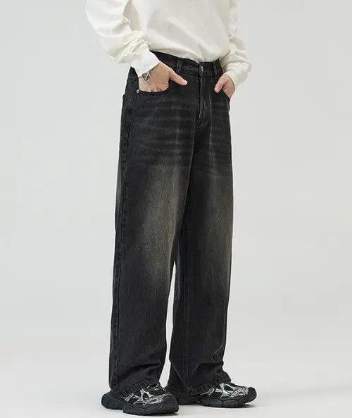 Japanese Brand × Jean American straight loose wide-leg men's baggy jeans Size US 32 / EU 48 - 3 Thumbnail
